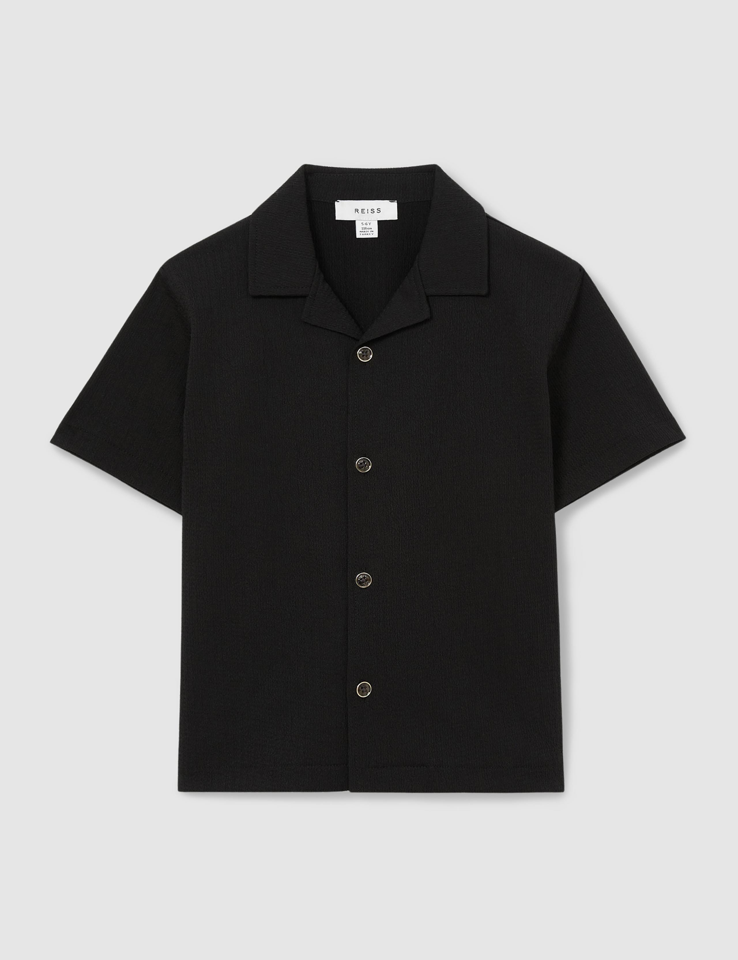 Textured Cuban Collar Shirt (3-14 Yrs) 2 of 4