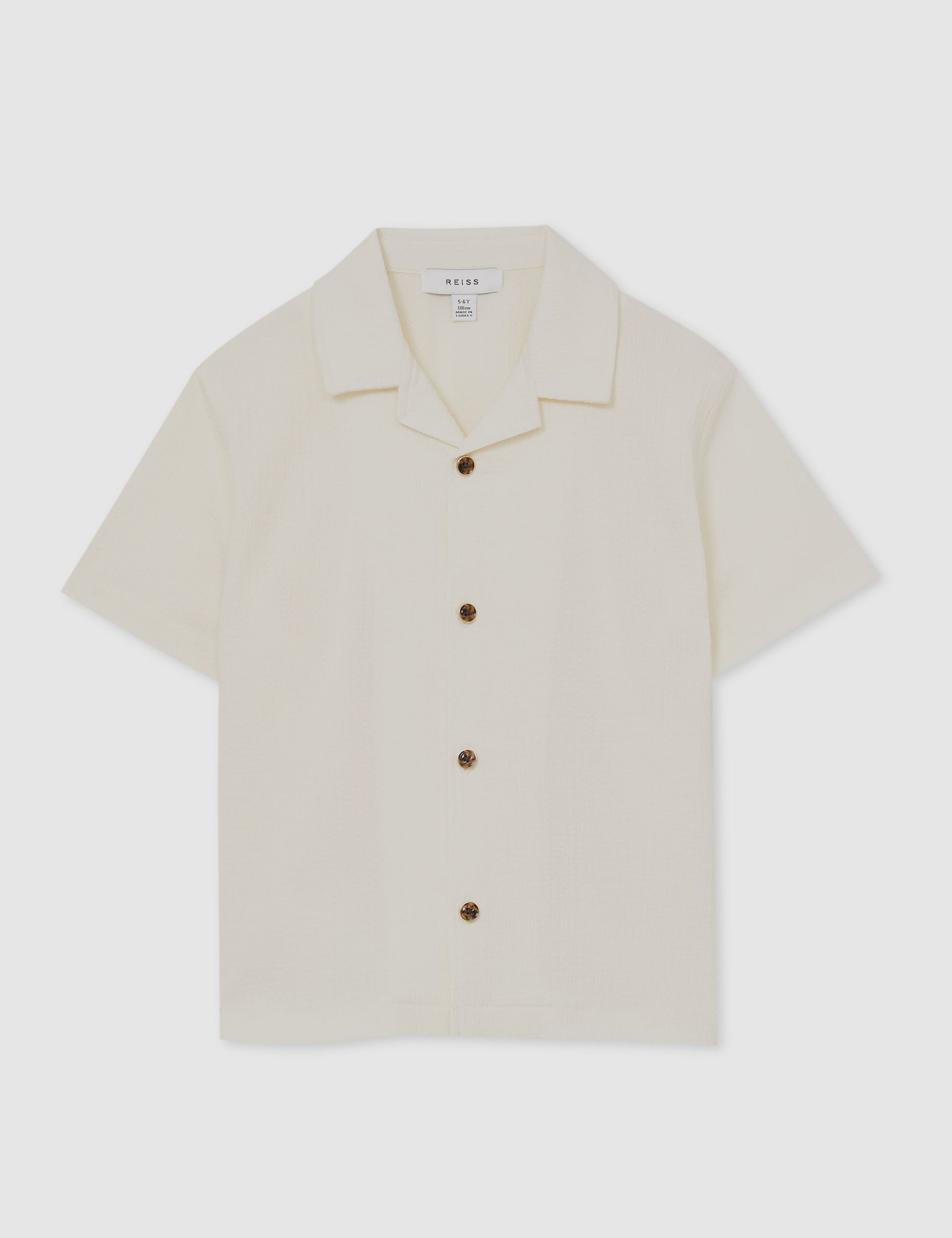 Textured Cuban Collar Shirt (3-14 Yrs) 2 of 4