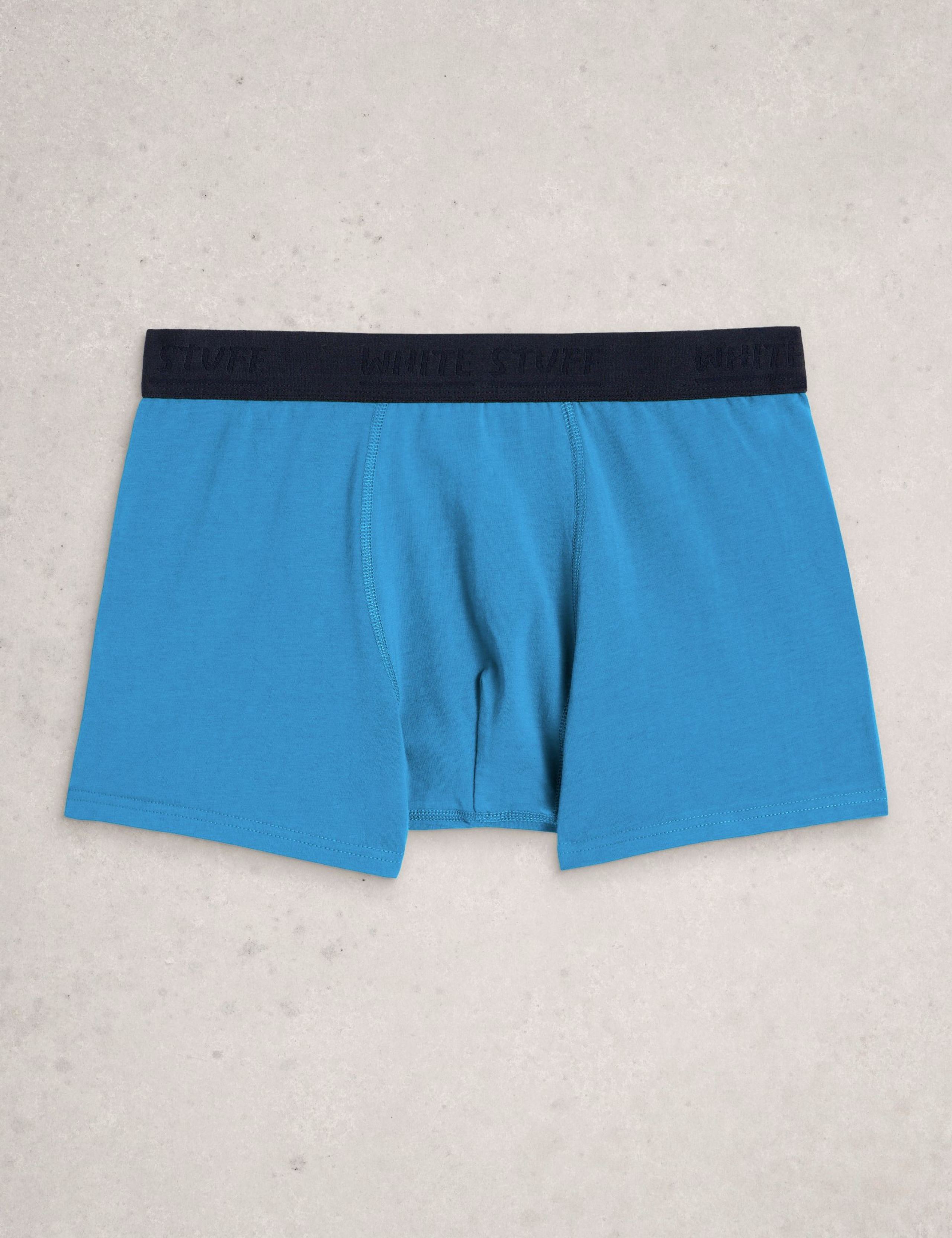 2 Pack Cotton Rich Fish & Plain Boxers 2 of 4