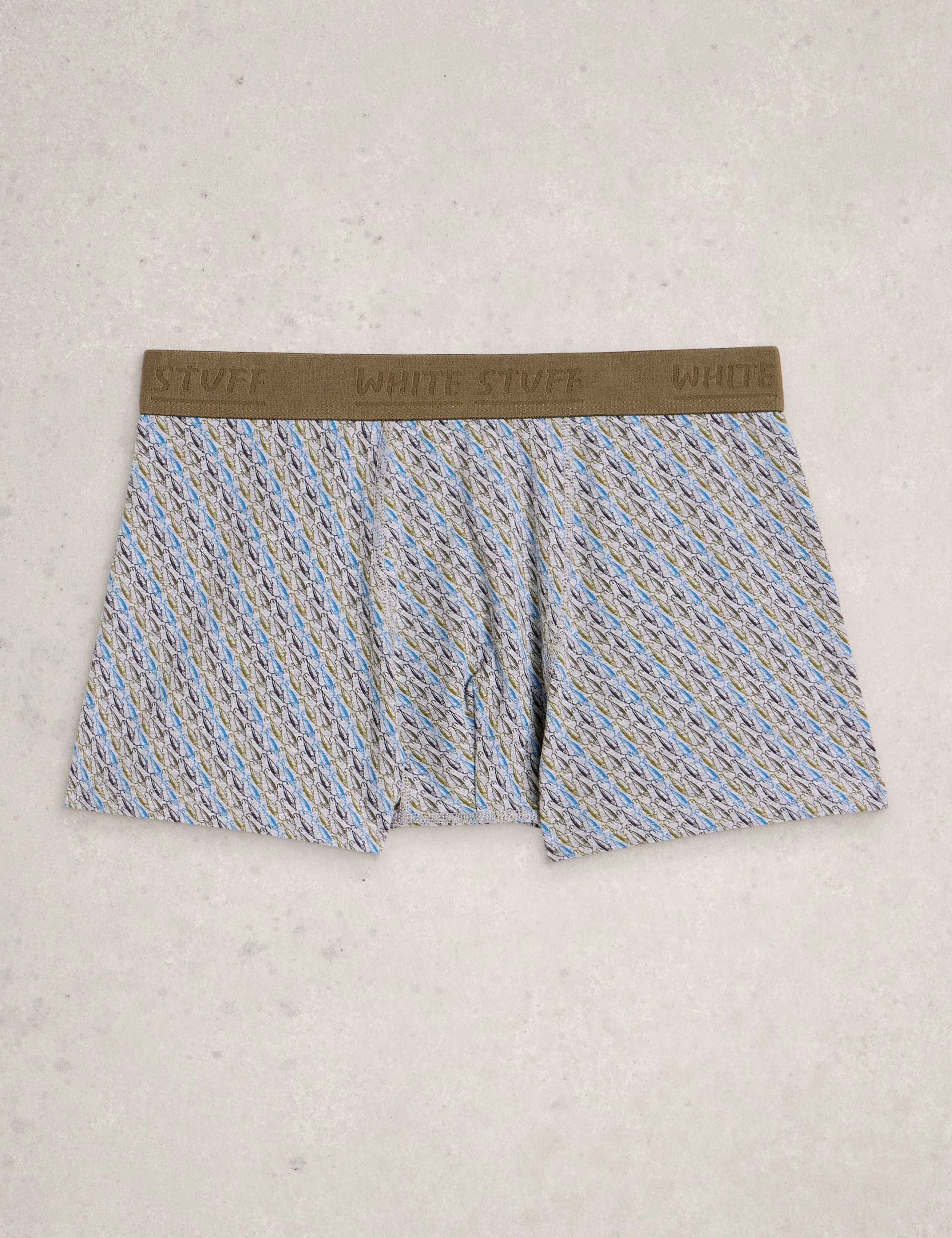 2 Pack Cotton Rich Fish & Plain Boxers 3 of 4