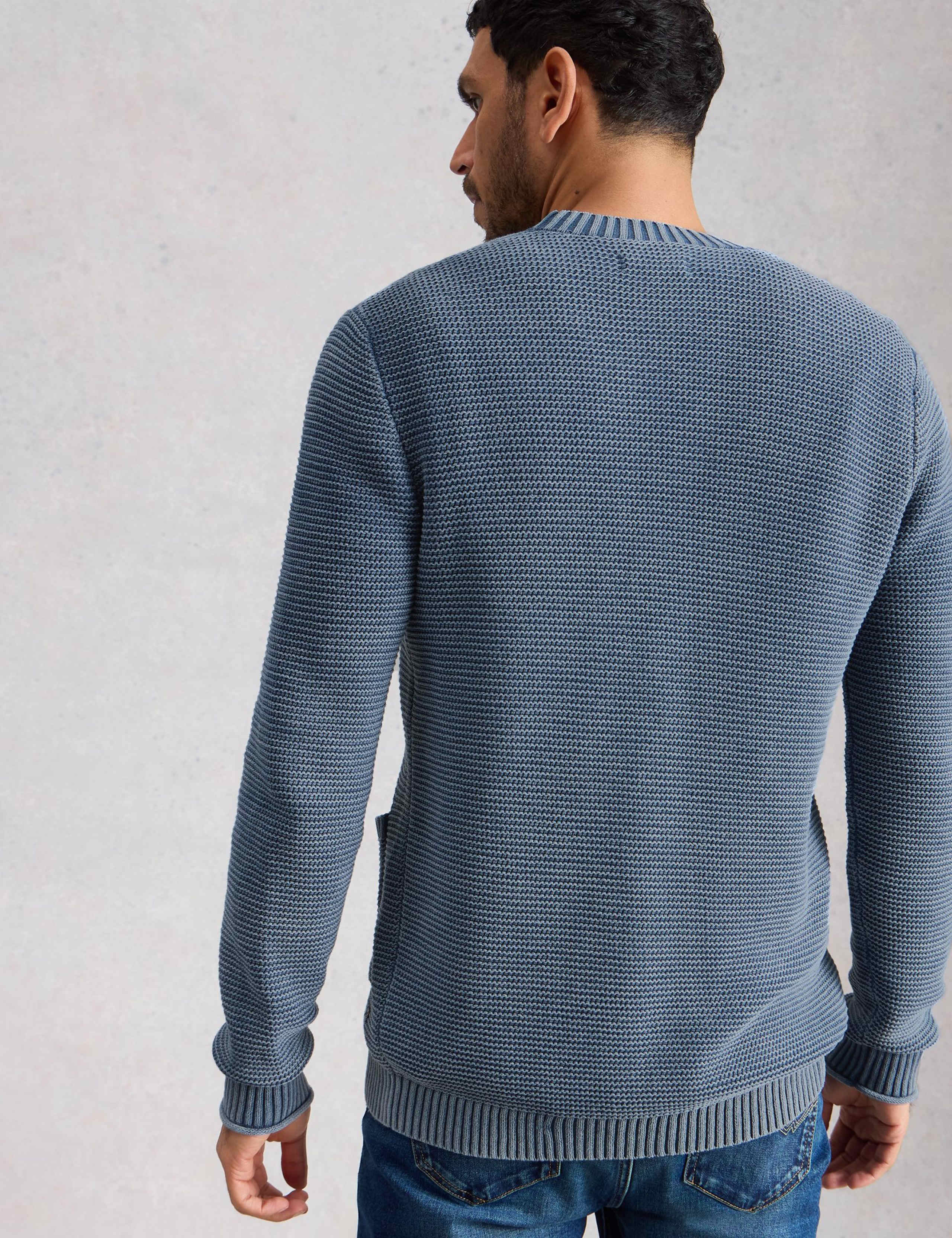 Pure Cotton Textured V-Neck Cardigan 4 of 6