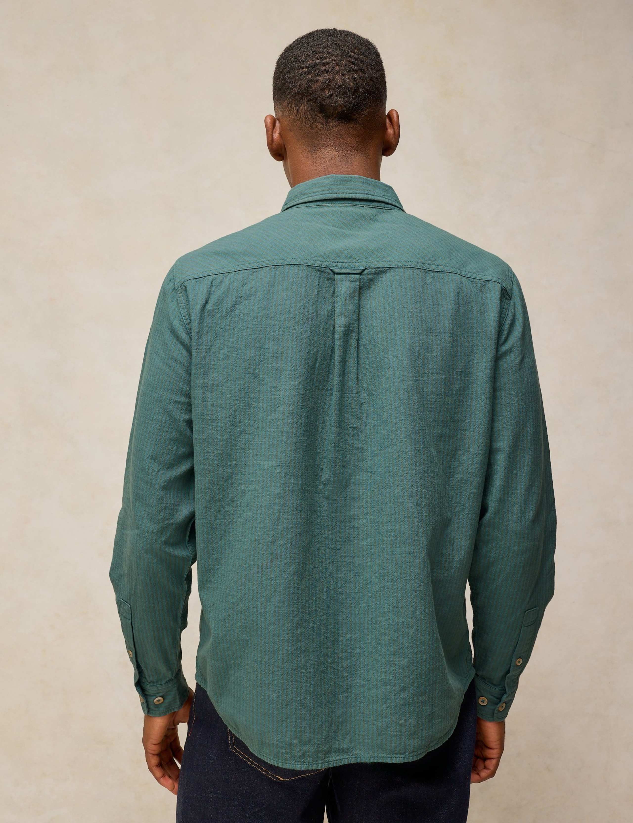 Regular Fit Pure Cotton Striped Oxford Shirt 3 of 6