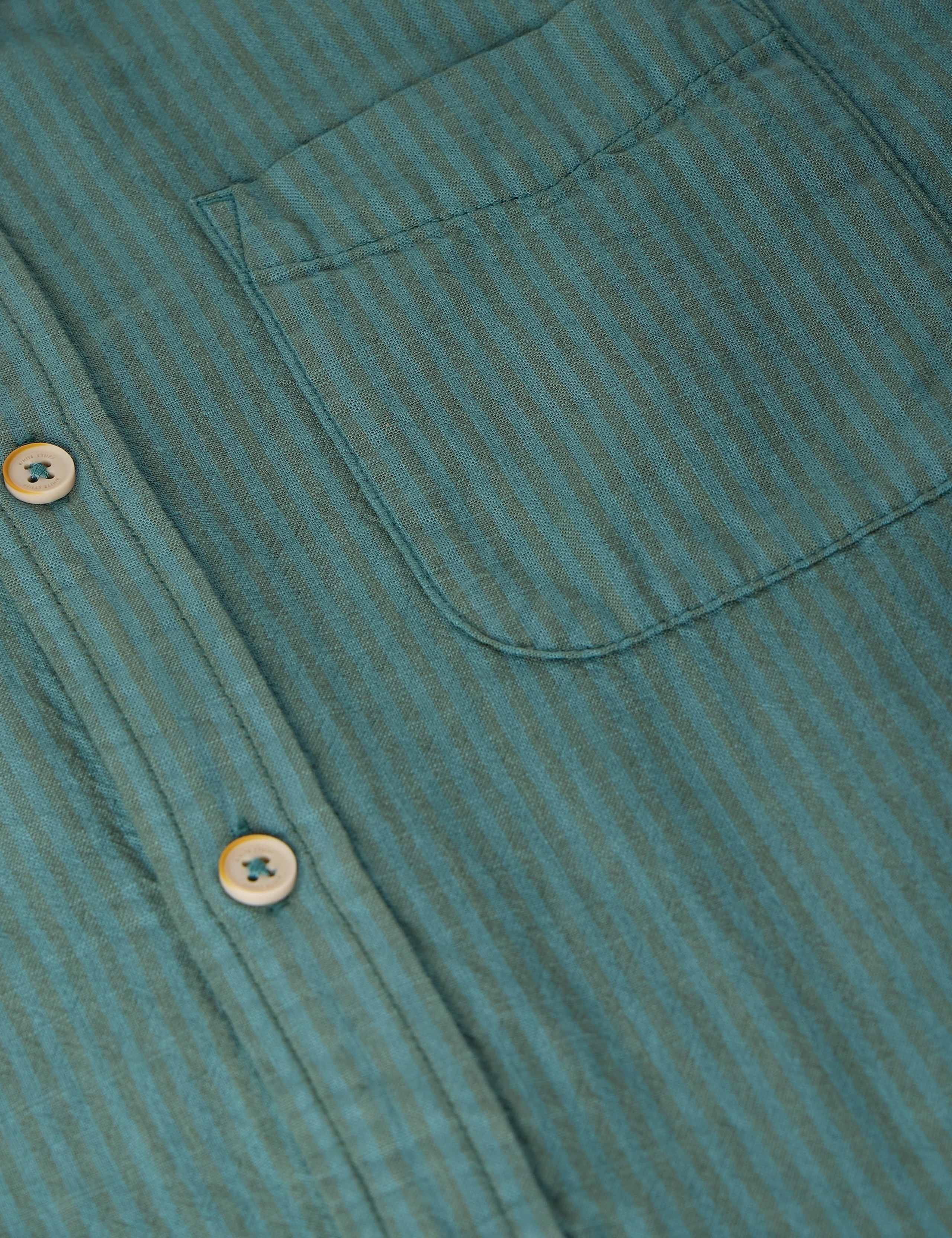 Regular Fit Pure Cotton Striped Oxford Shirt 6 of 6