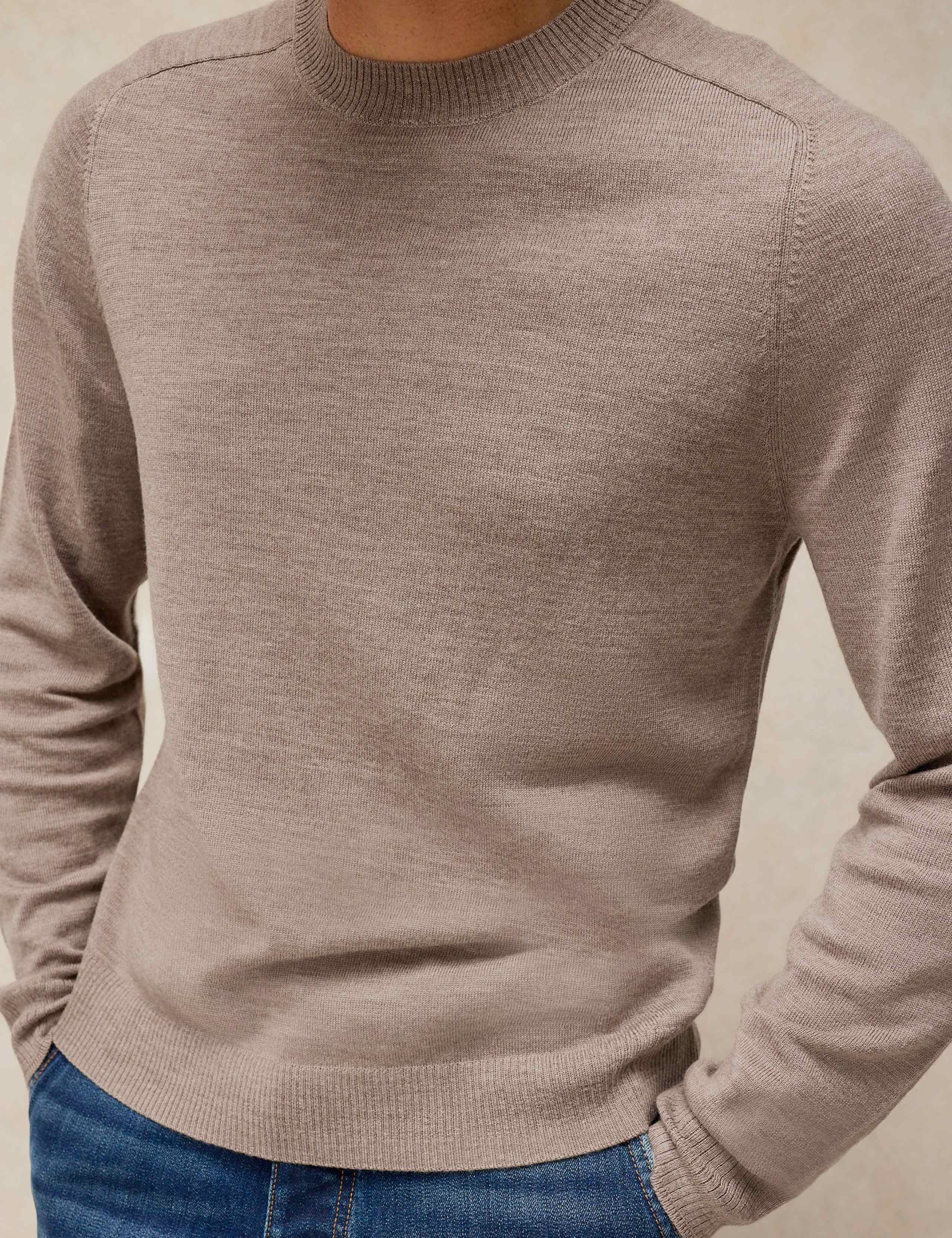 Pure Extra Fine Merino Wool Crew Neck Jumper 5 of 6
