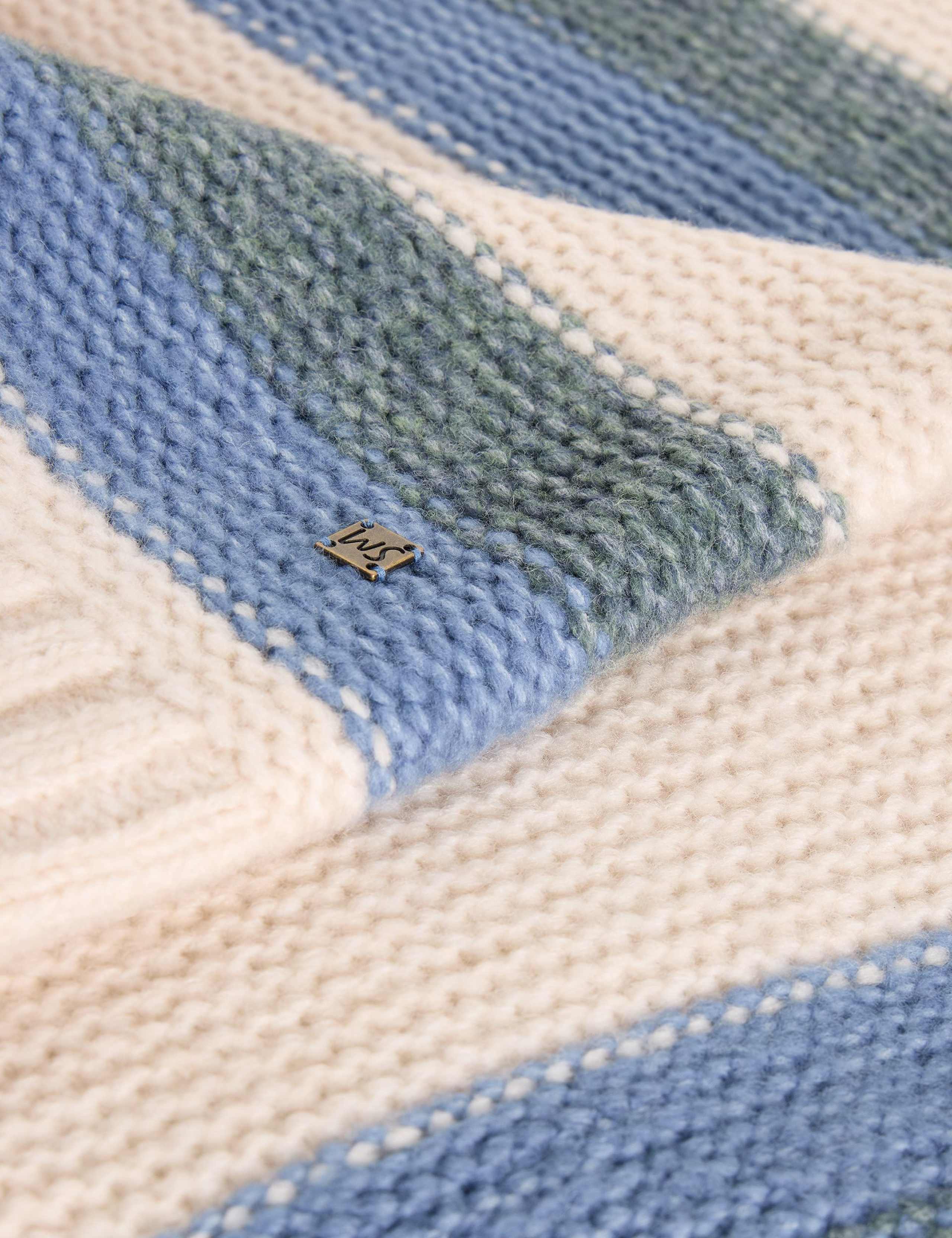 Striped Crew Neck Jumper with Merino Wool 6 of 6