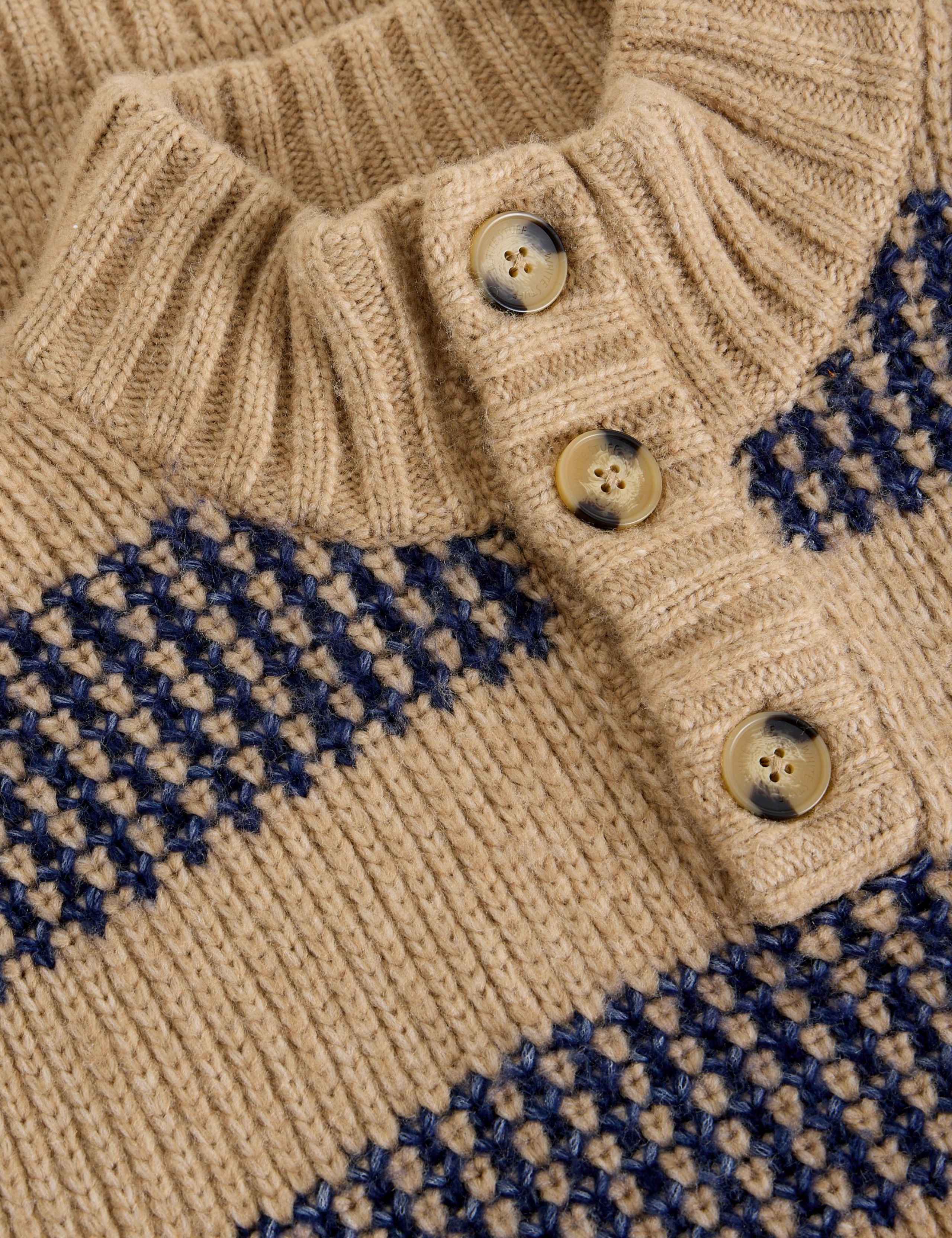 Striped Funnel Neck Half Button Jumper 4 of 6