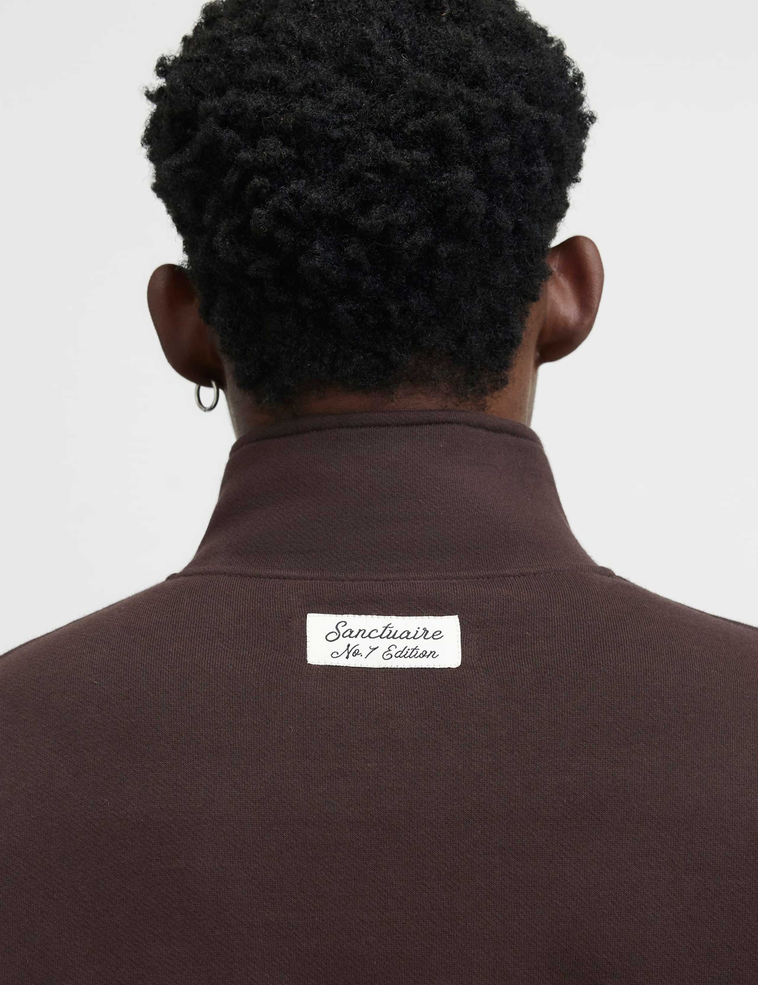 Cotton Rich Funnel Neck Half Zip Sweatshirt 4 of 6