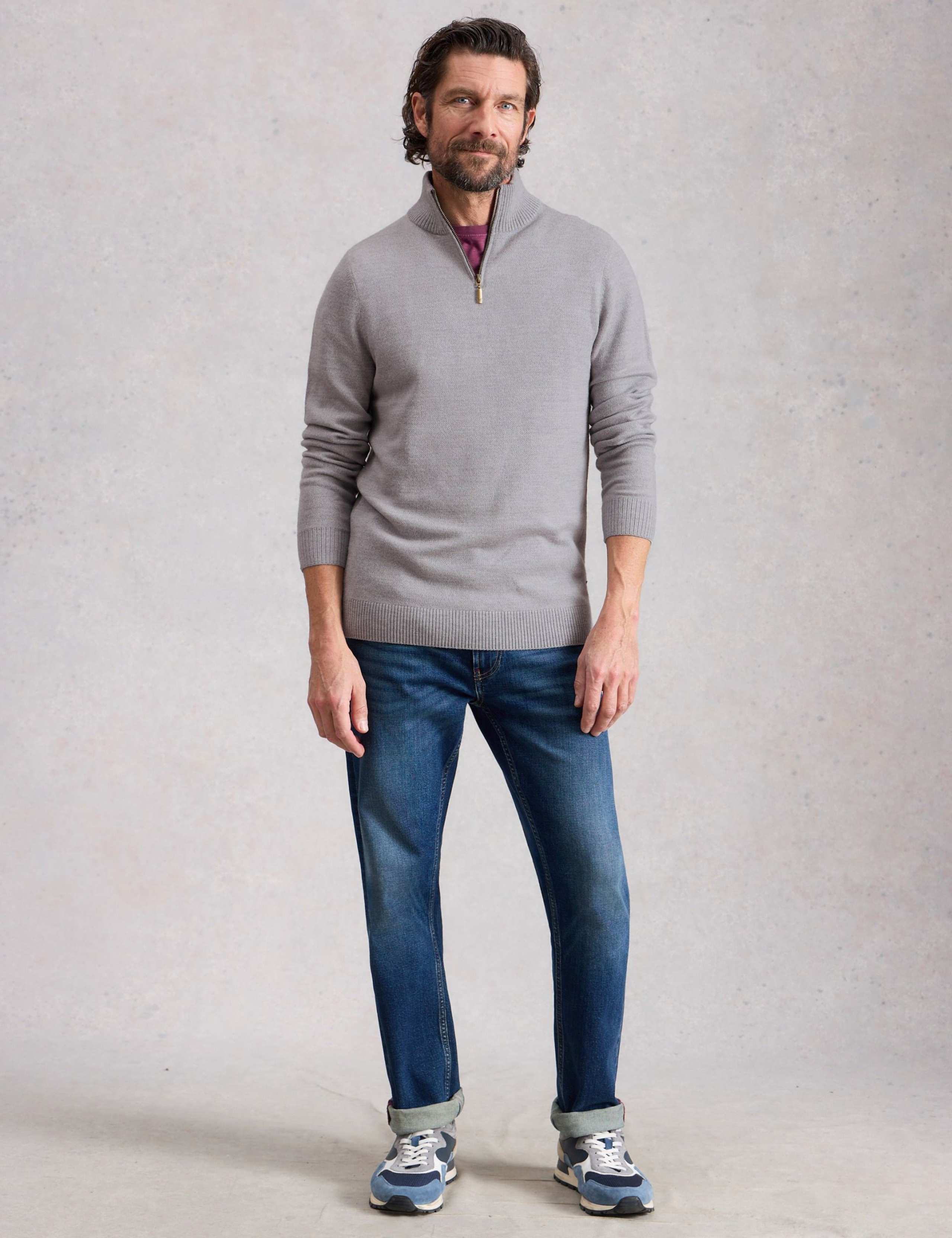 Pure Merino Wool Funnel Neck Jumper 1 of 6