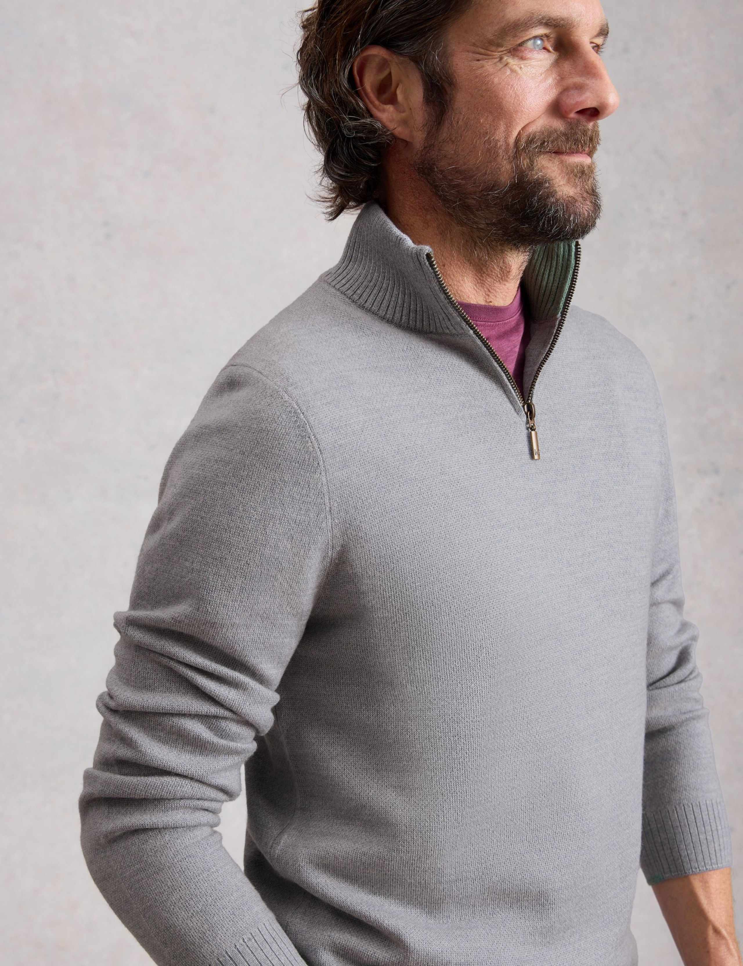 Pure Merino Wool Funnel Neck Jumper 3 of 6