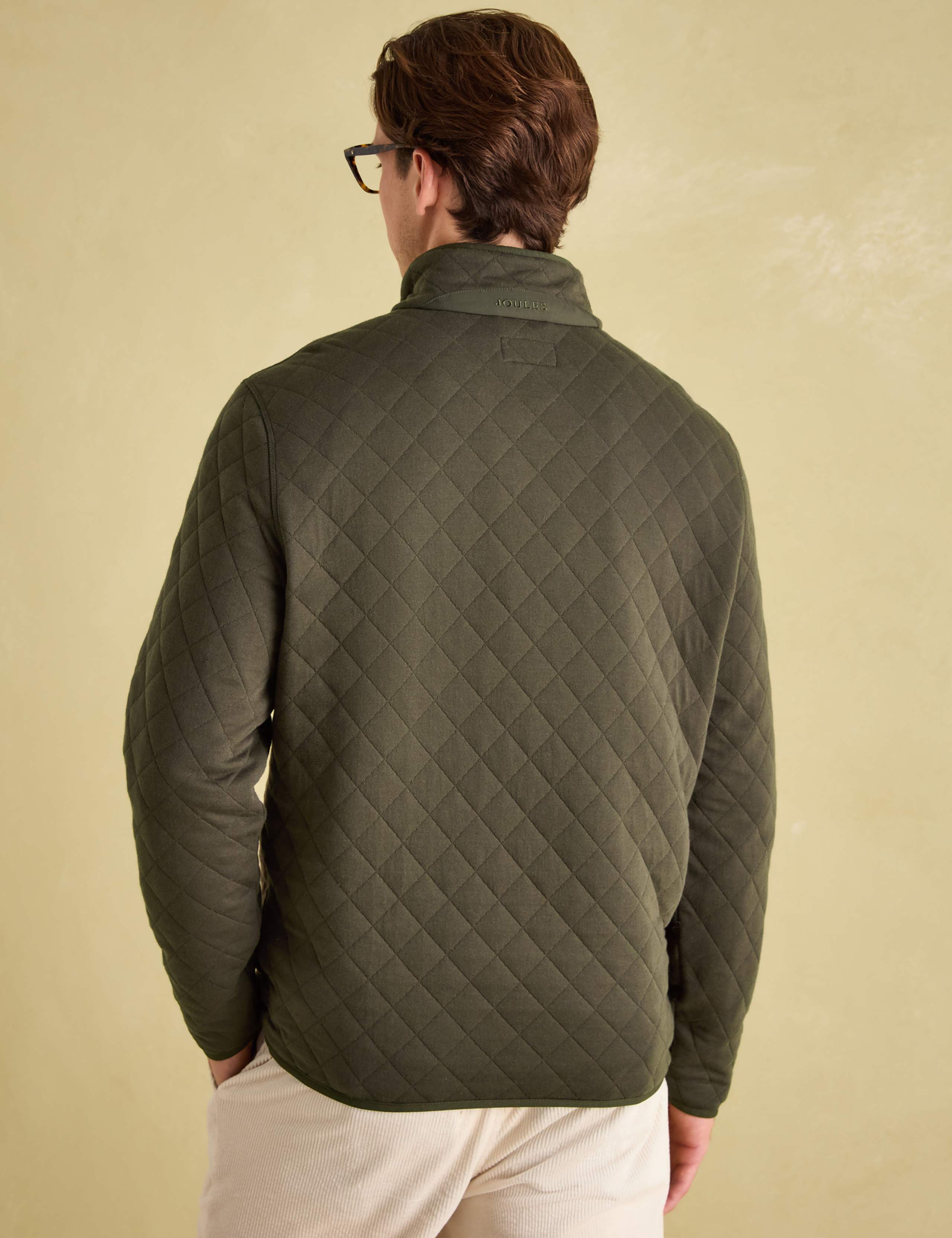 Cotton Blend Quilted Funnel Neck Sweatshirt 5 of 8