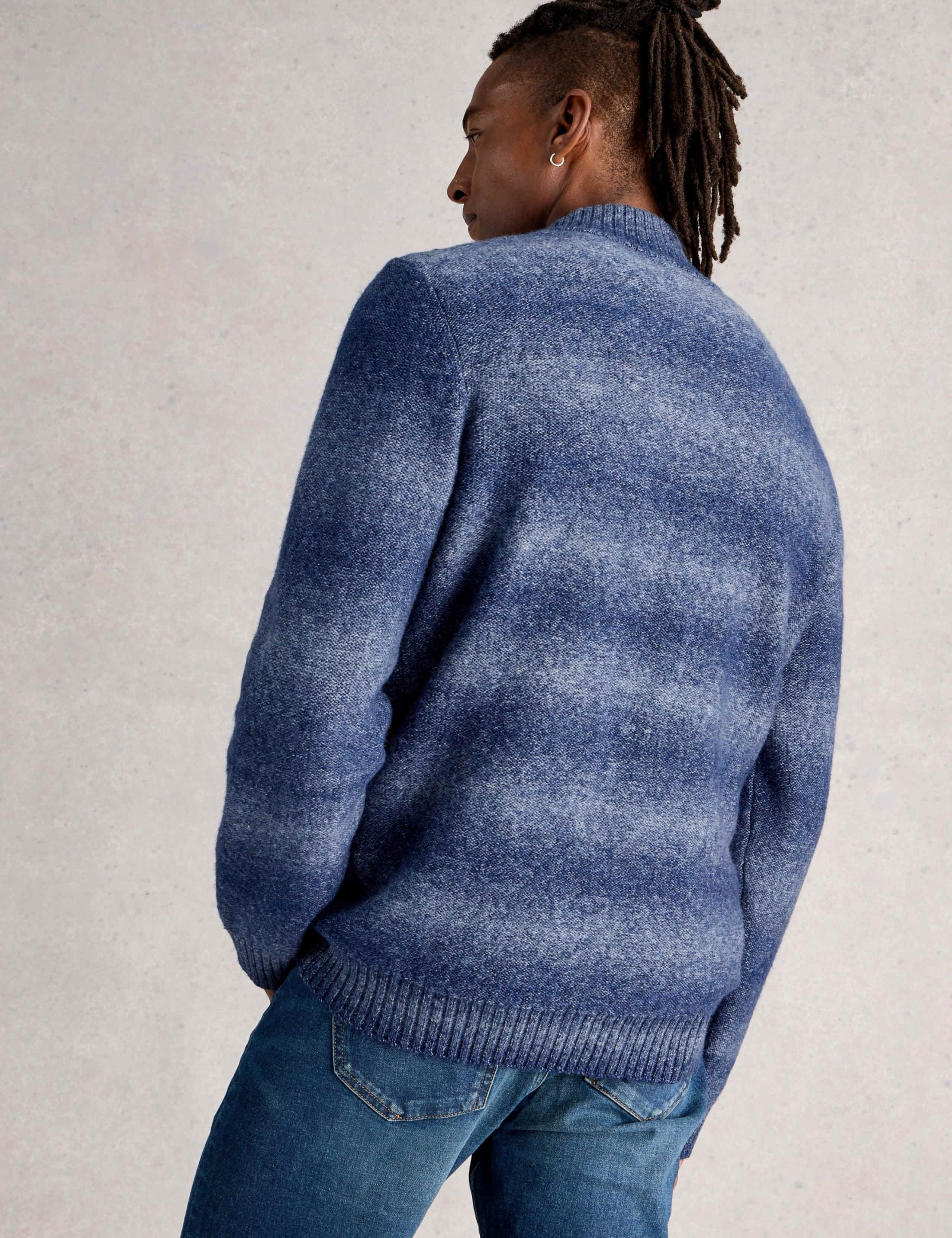 Ombre Striped Textured Half Zip Jumper 3 of 6