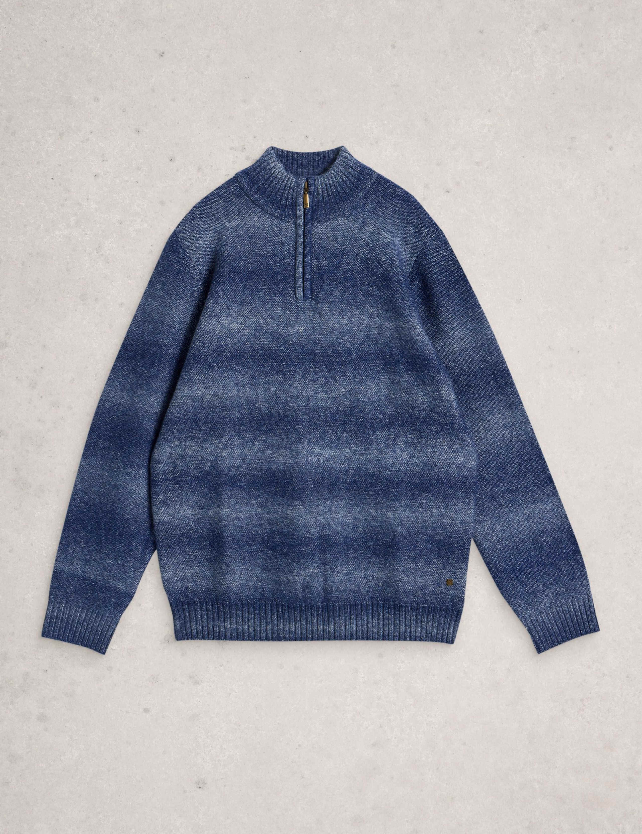 Ombre Striped Textured Half Zip Jumper 2 of 6