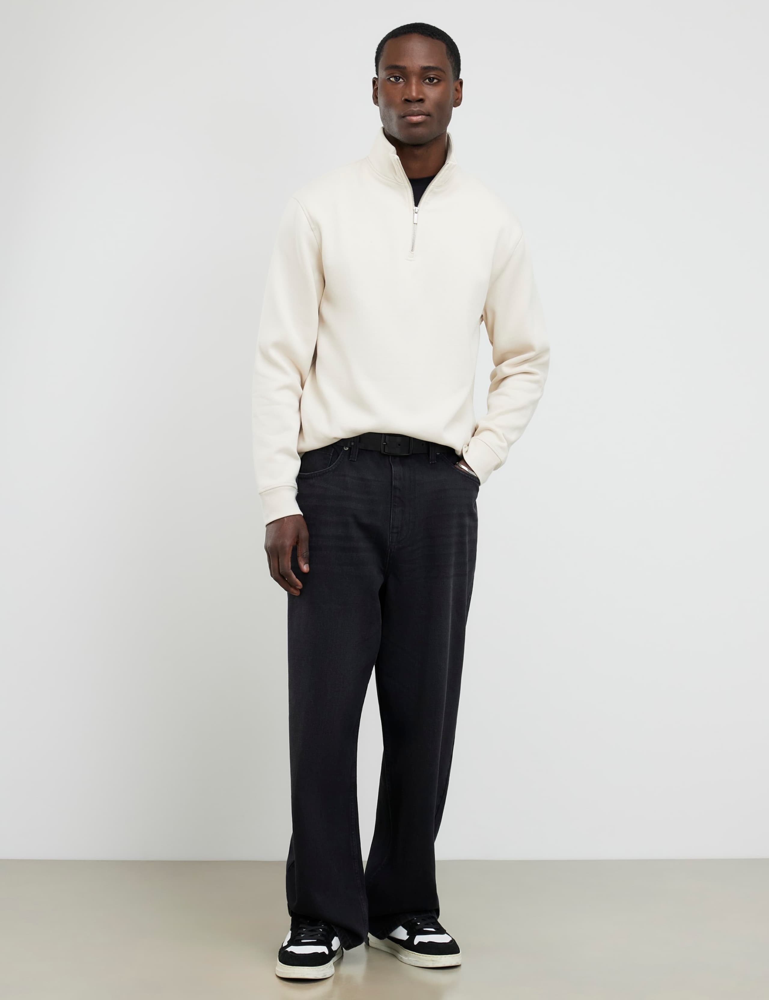 Pure Cotton Funnel Neck Long Sleeve Sweatshirt 2 of 6