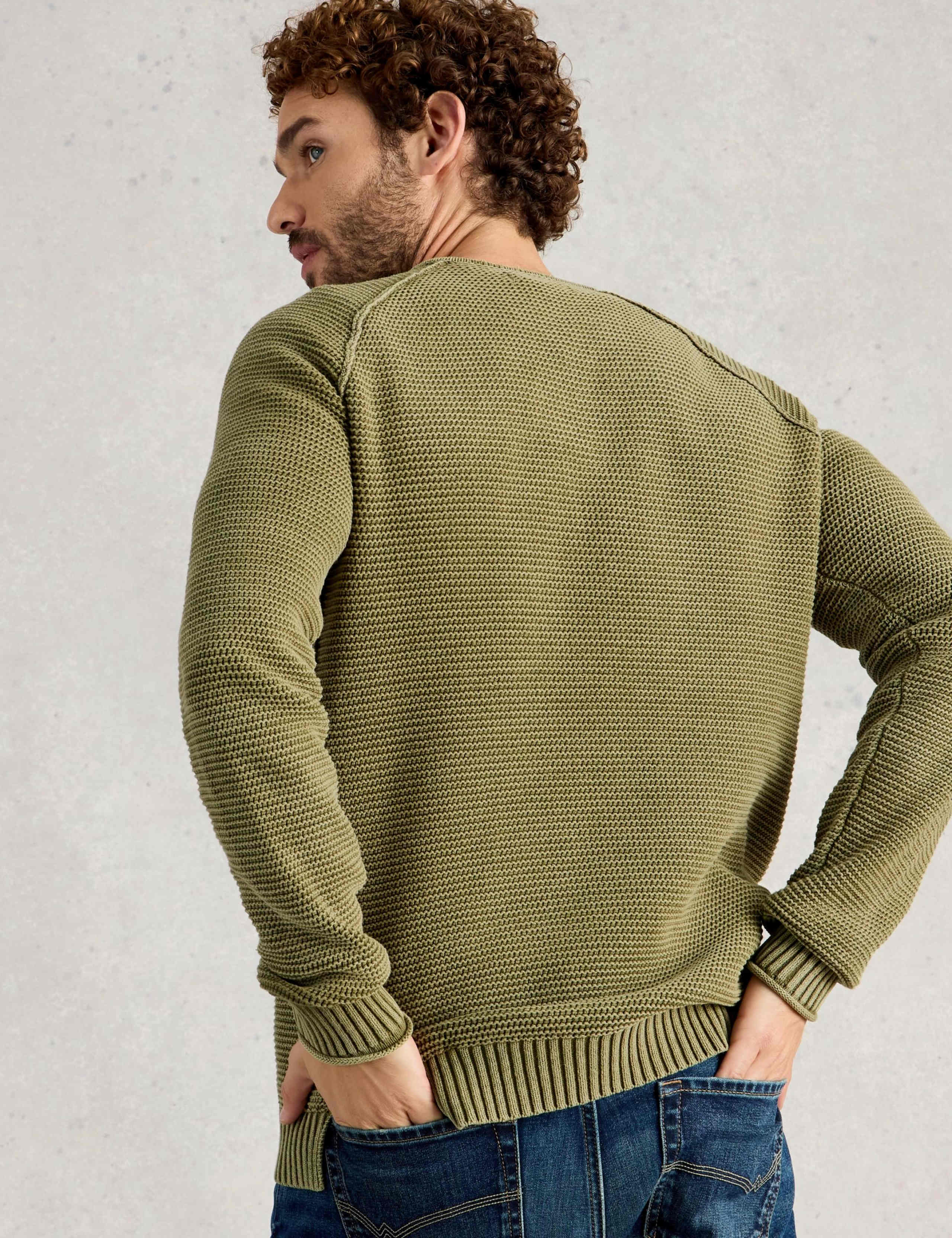 Pure Cotton Knitted Henley Jumper 4 of 6