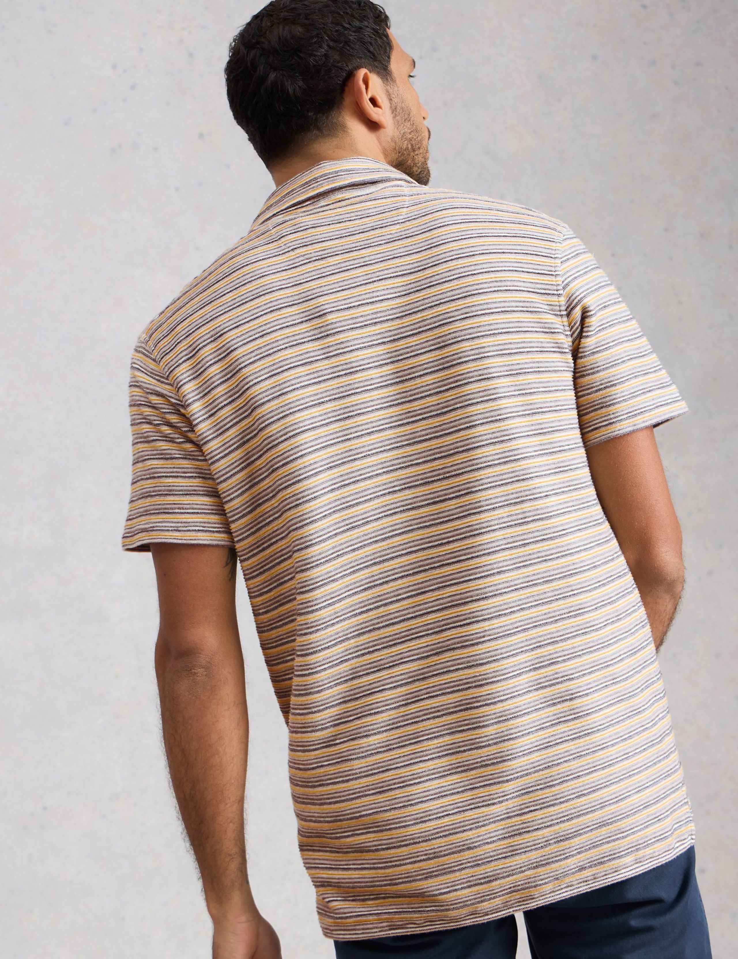 Pure Cotton Striped Polo Shirt 4 of 6