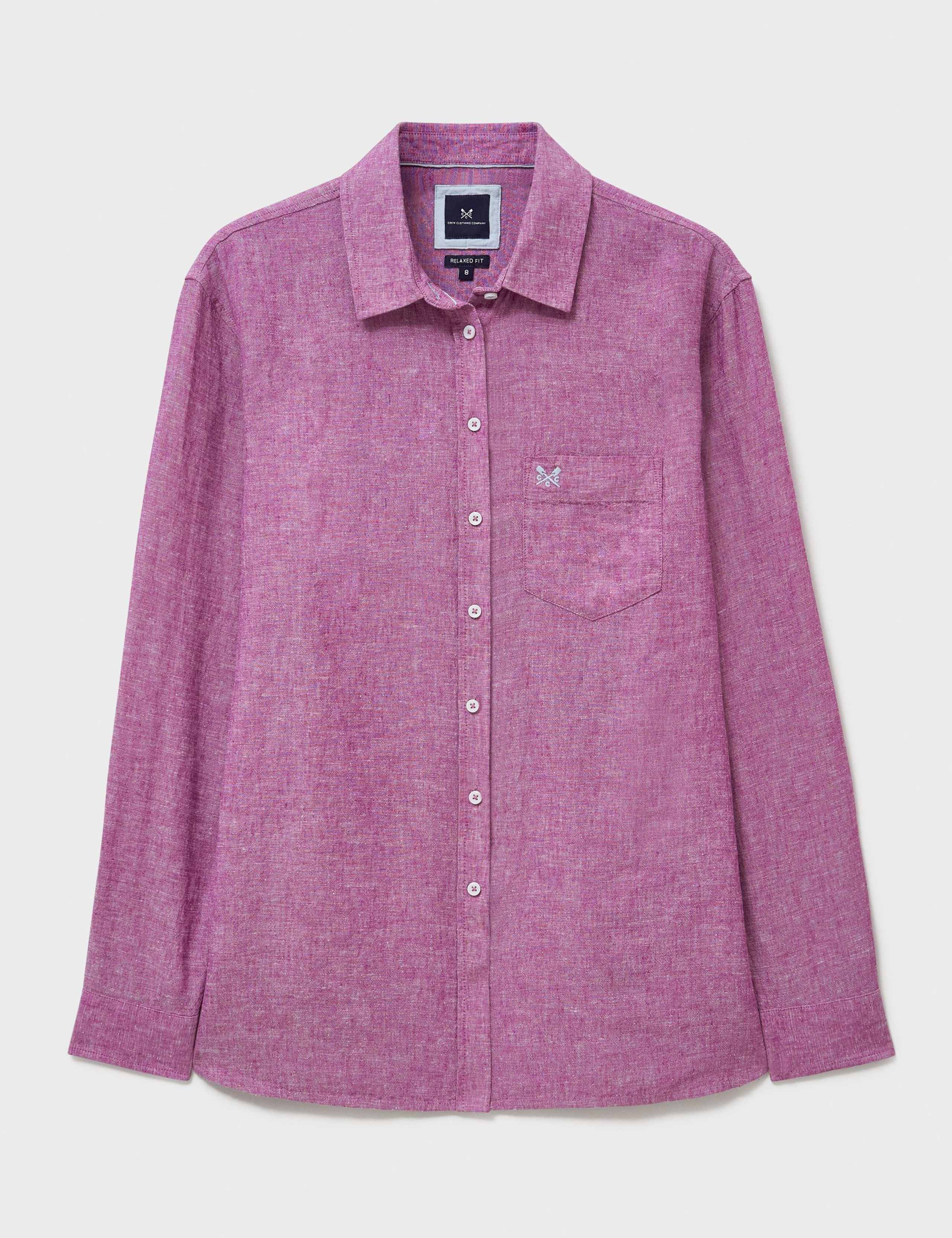Linen Rich Textured Collared Relaxed Shirt 2 of 5