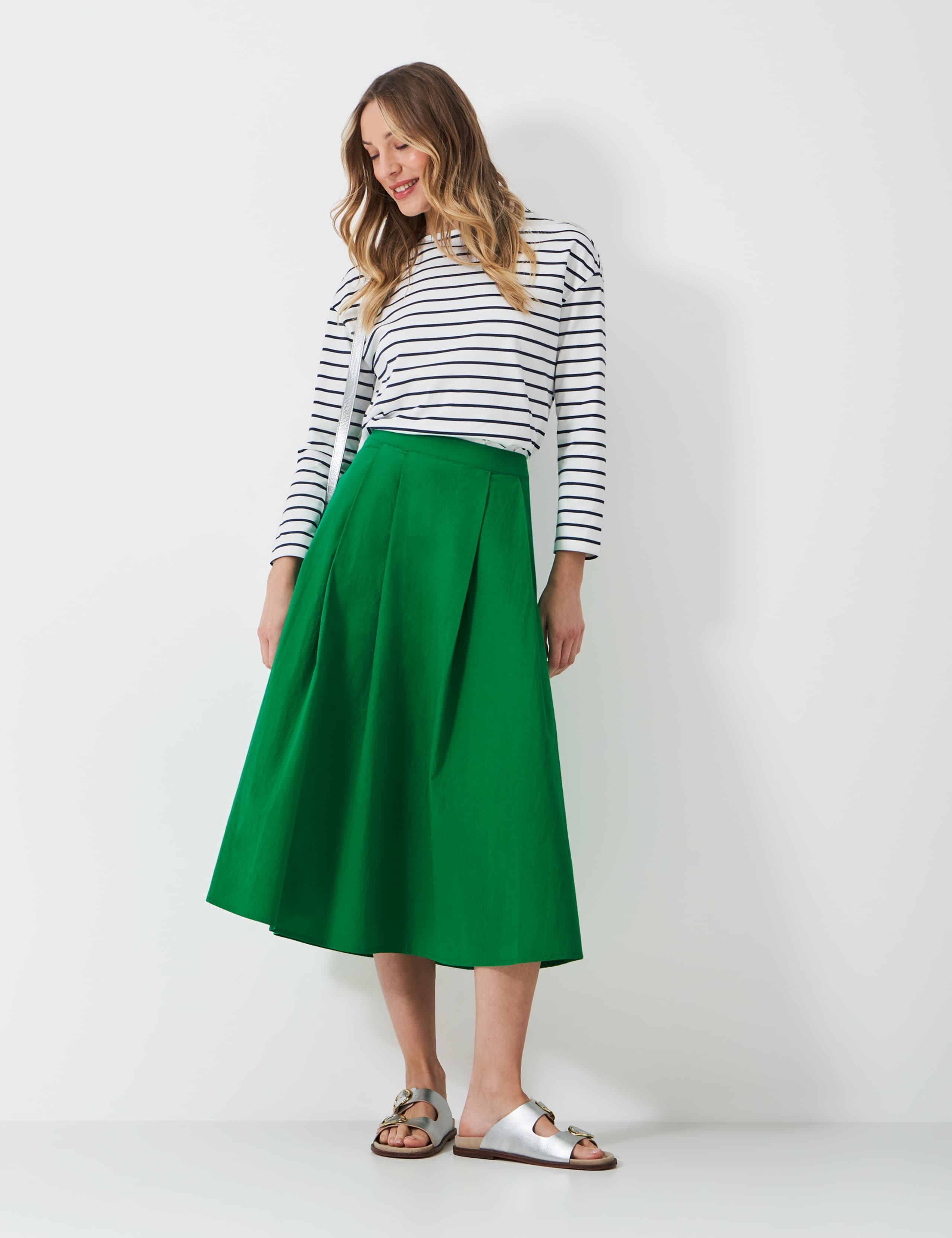 Pure Cotton Midaxi A-Line Skirt 1 of 5