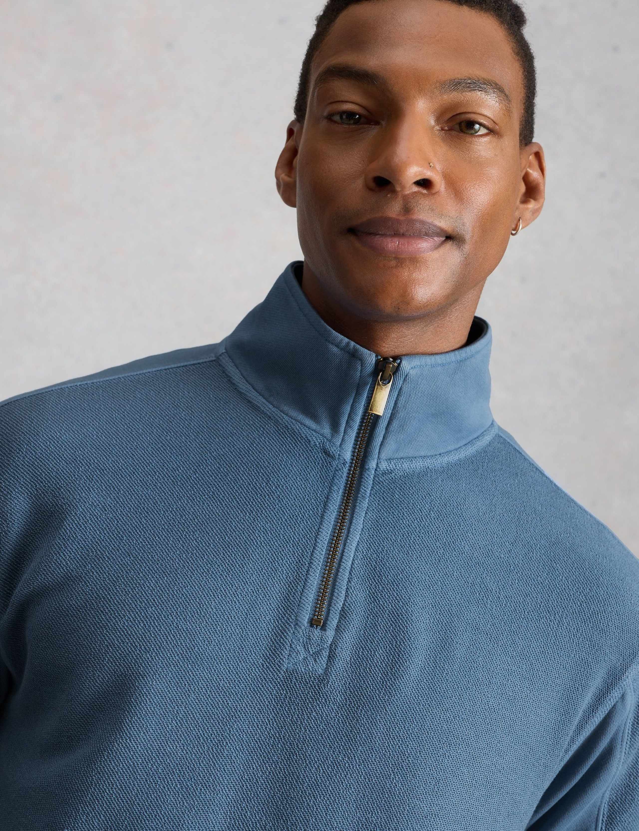 Pure Cotton Half Zip Sweatshirt 5 of 6