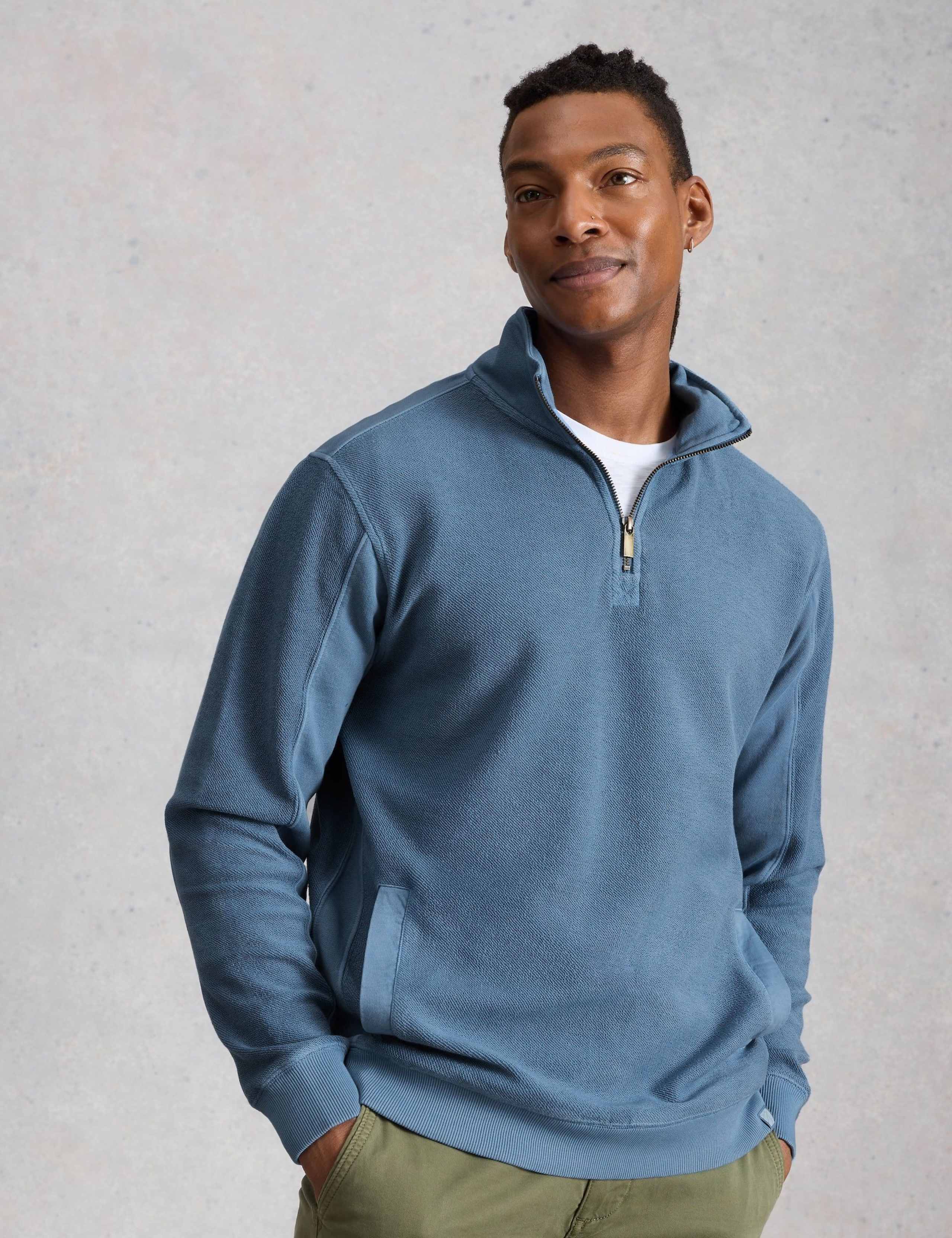 Pure Cotton Half Zip Sweatshirt 6 of 6