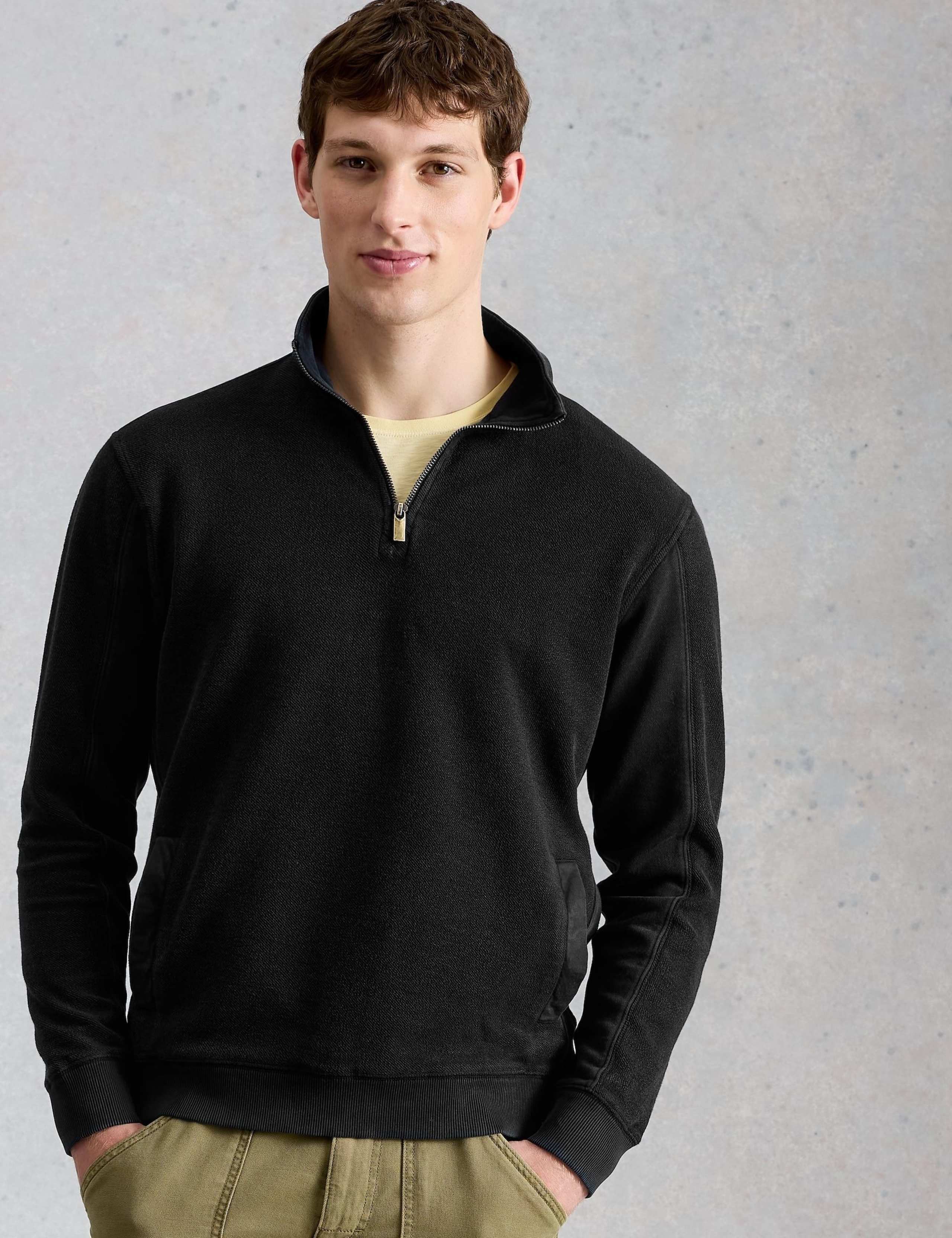 Pure Cotton Half Zip Sweatshirt 3 of 6