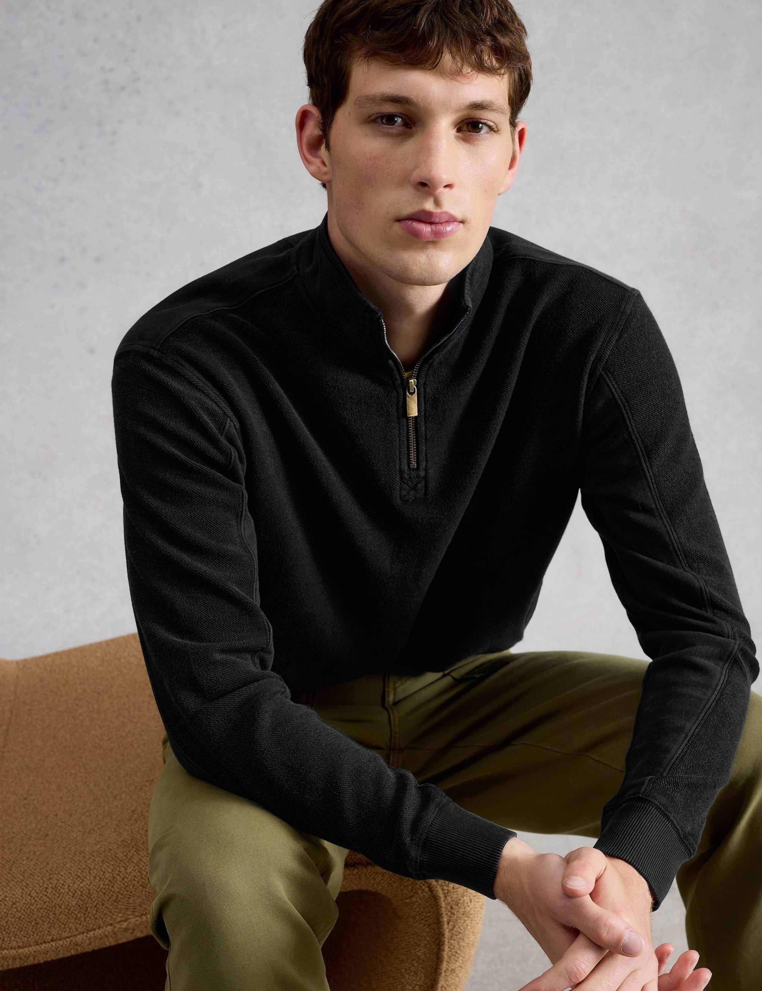 Pure Cotton Half Zip Sweatshirt 5 of 6
