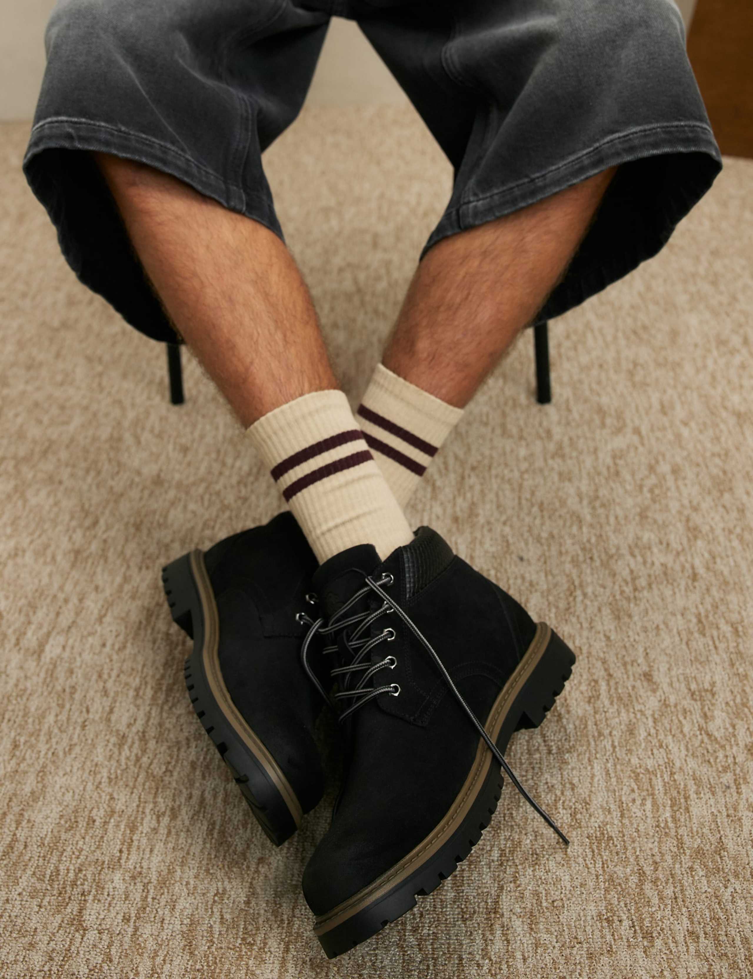 Nubuck Padded Collar Chukka Boots 1 of 2