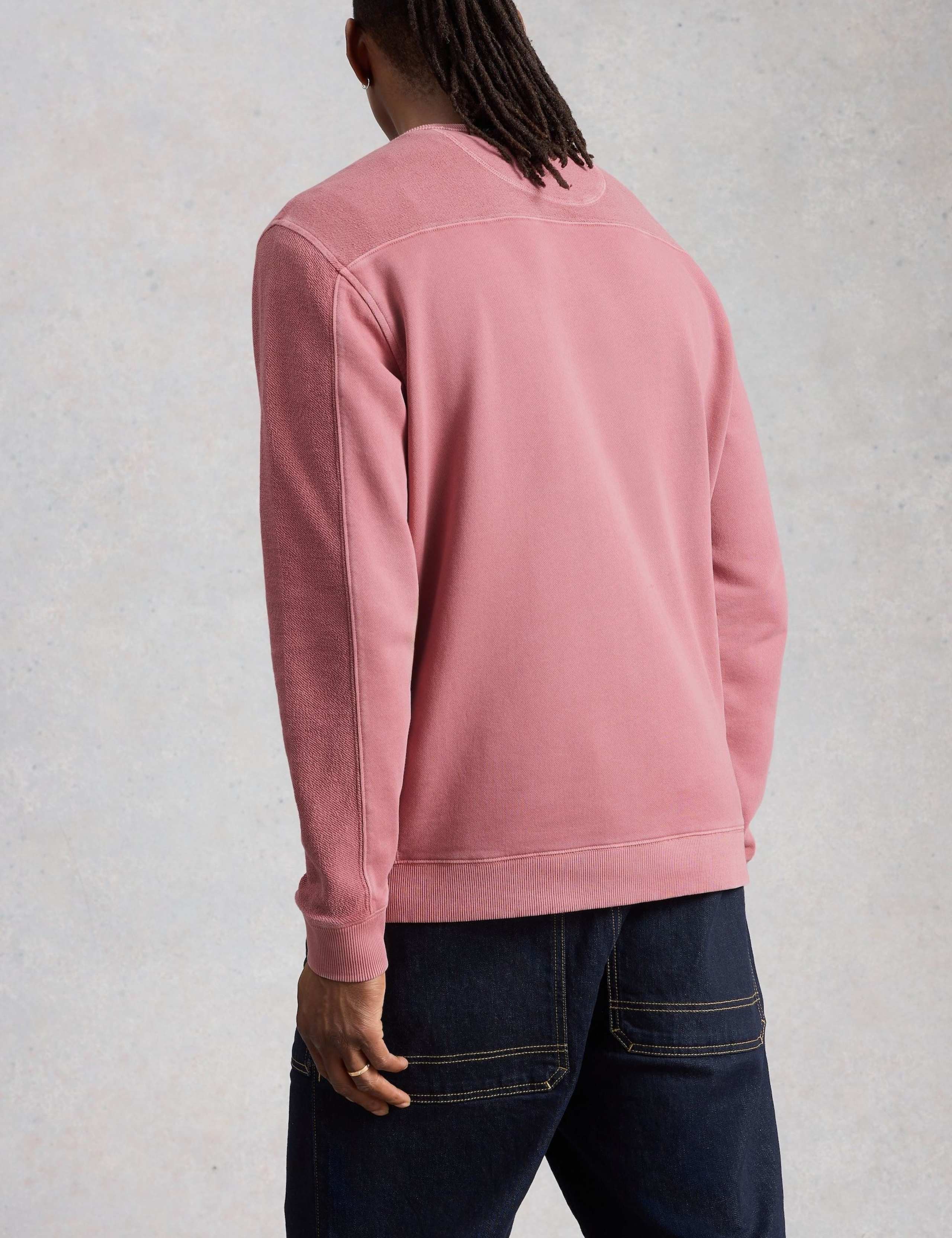 Pure Cotton Textured Crew Neck Sweatshirt 3 of 7