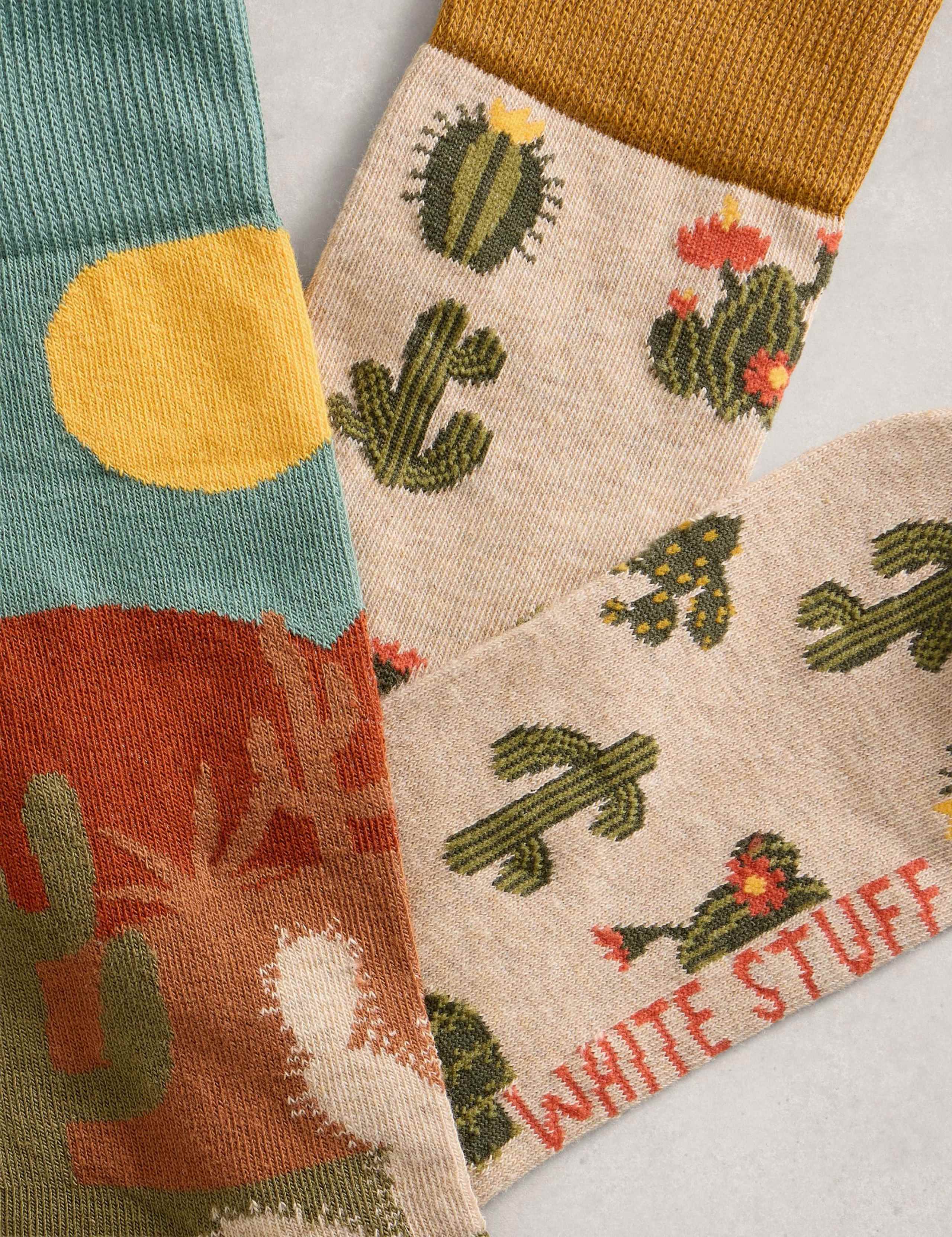 2 Pack Cactus Novelty Cotton Rich Socks 2 of 2