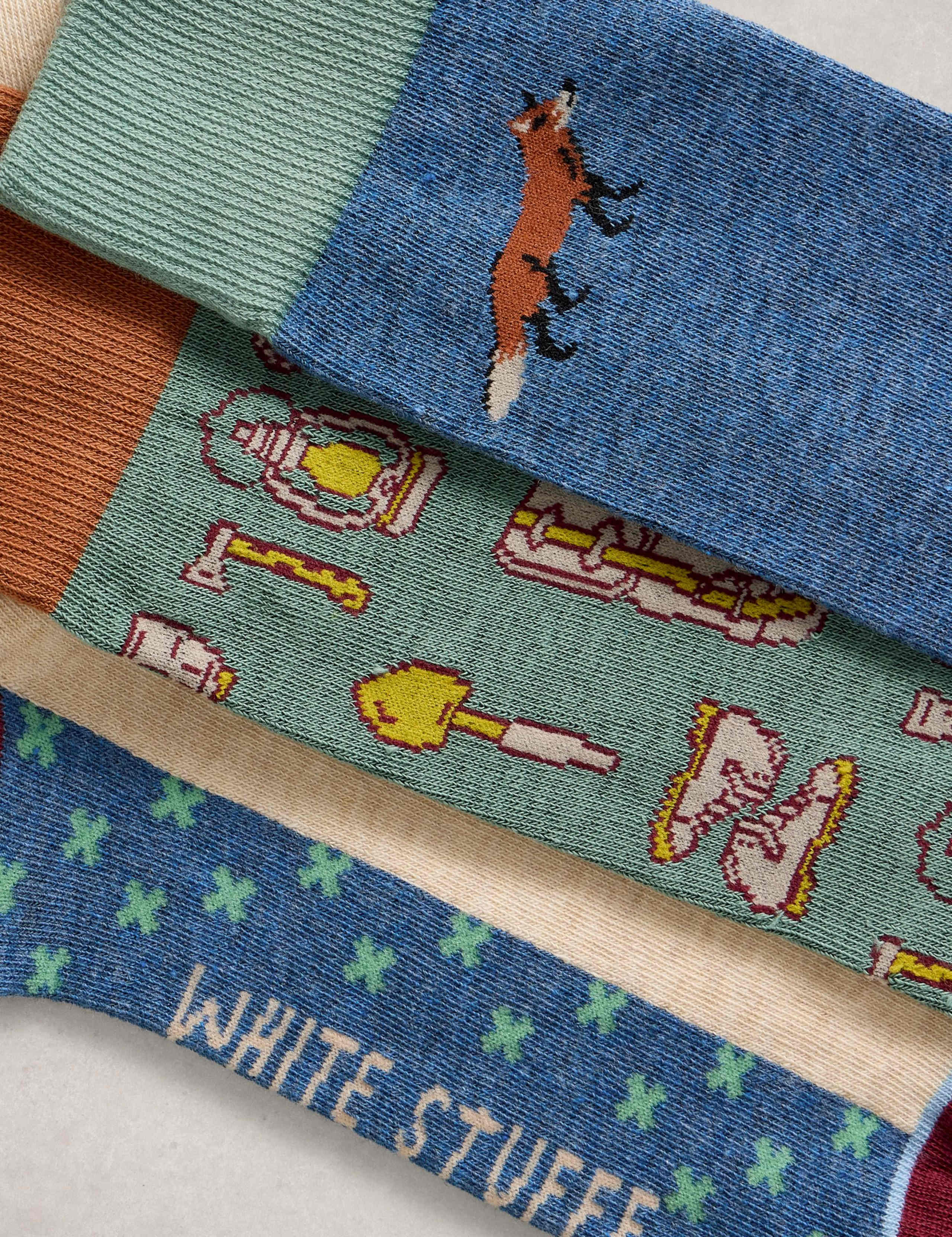 3 Pack Patterned Cotton Rich Socks 2 of 2