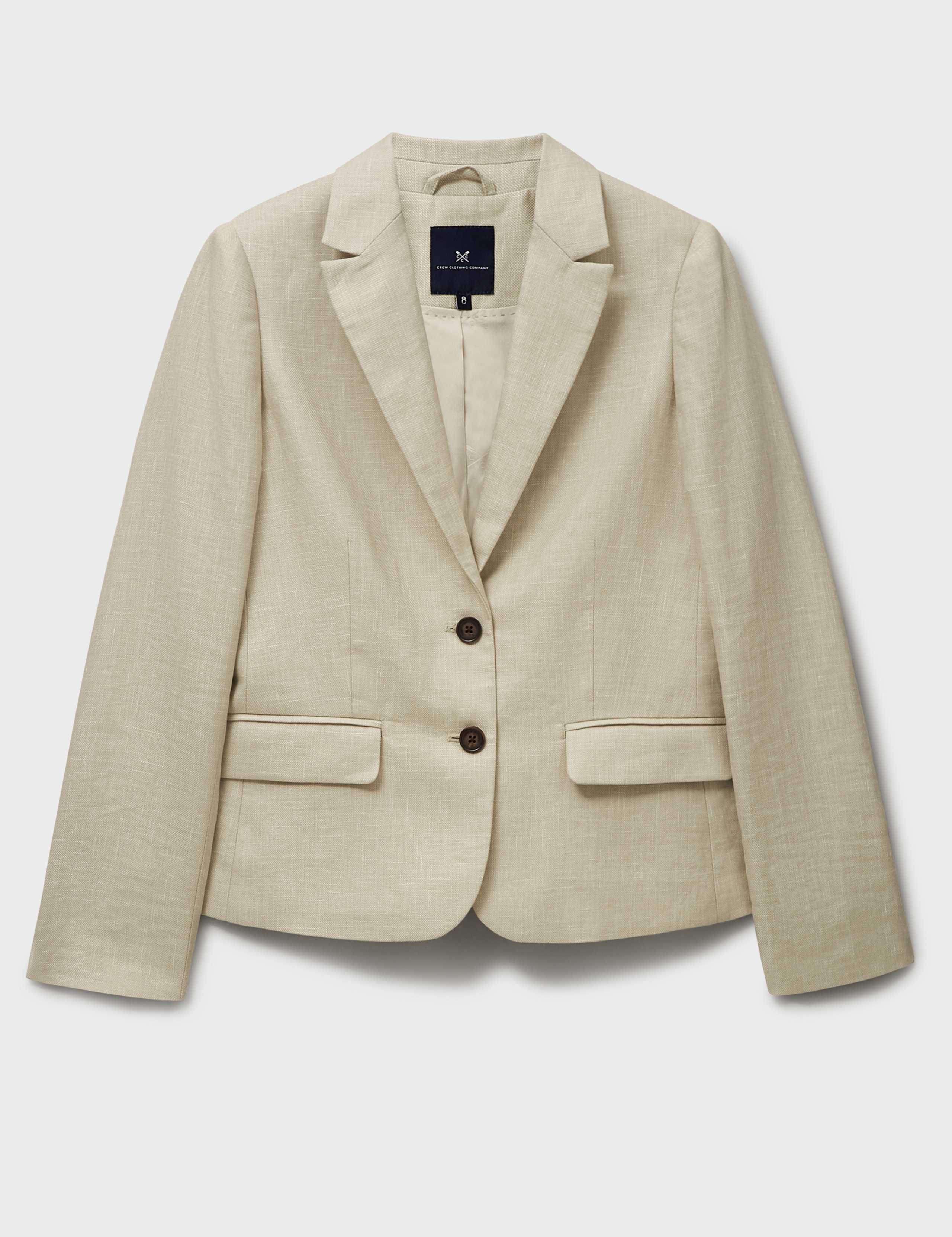 Linen Blend Single Breasted Blazer | Crew Clothing | M&S