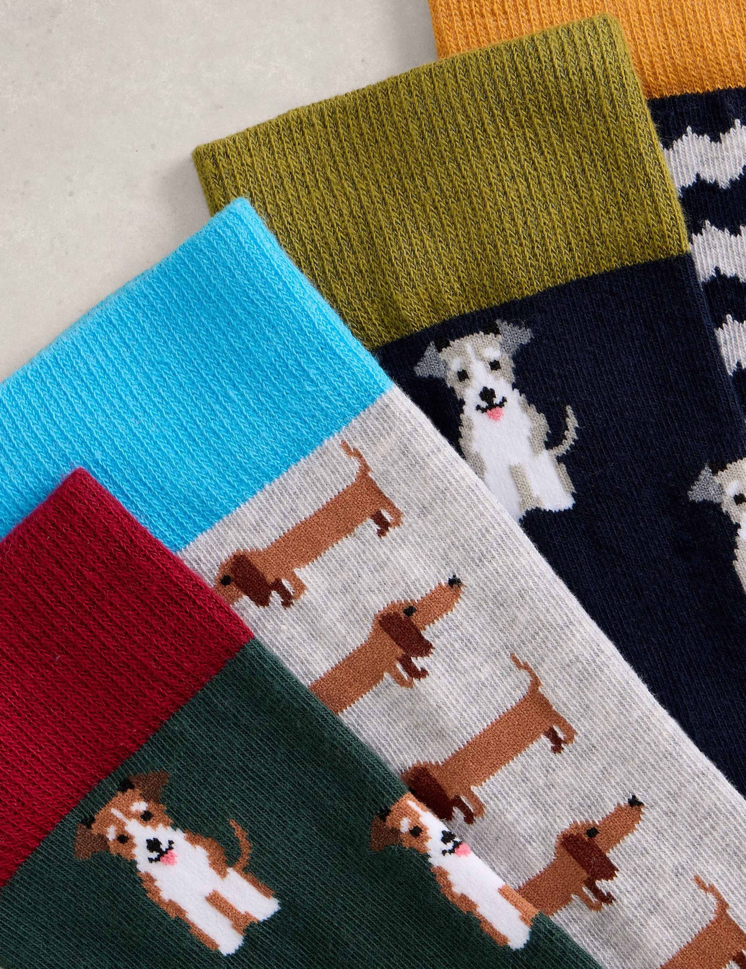 4 Pack Novelty Dog Cotton Rich Ankle Socks 3 of 4