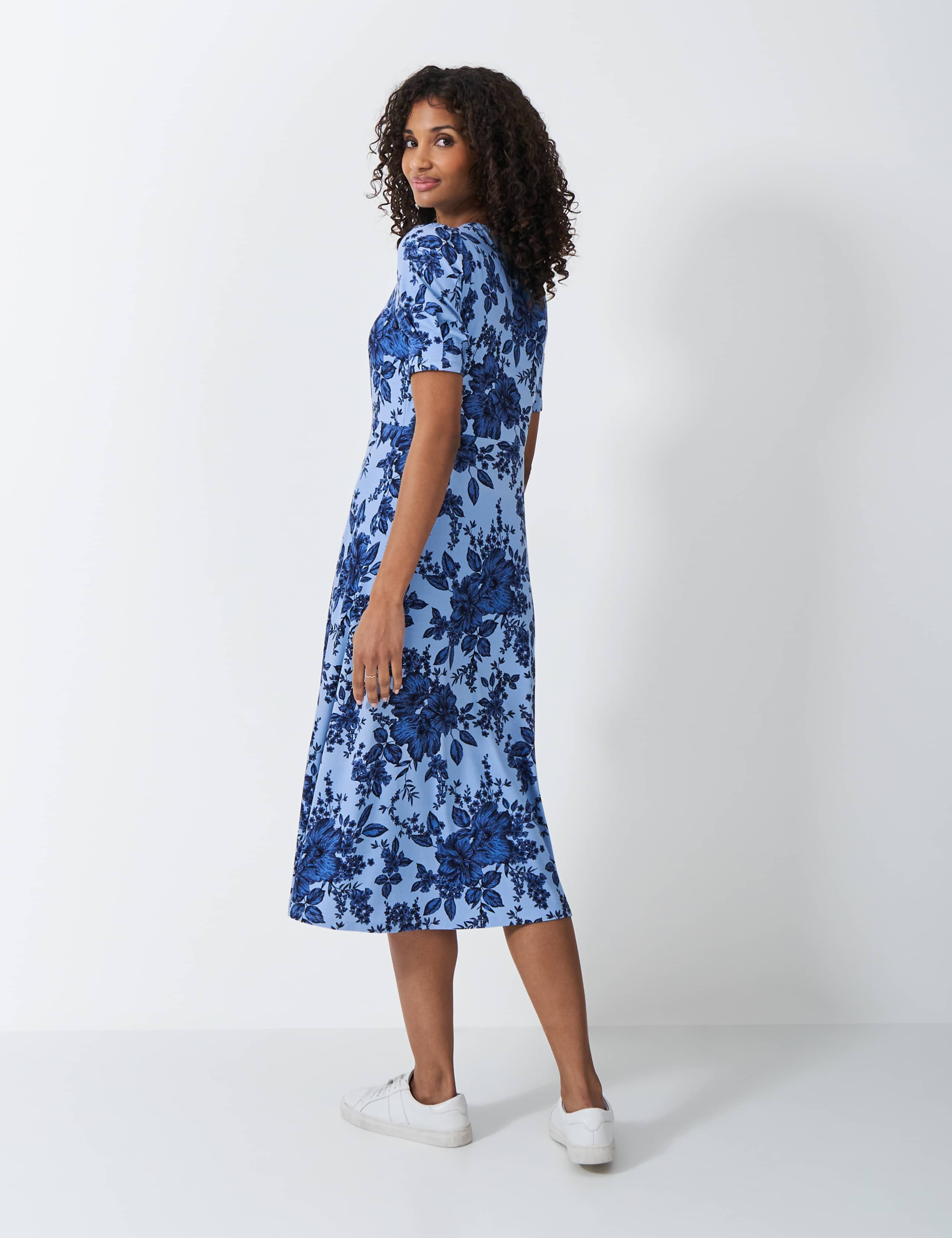 Jersey Floral Midi Tea Dress 4 of 5