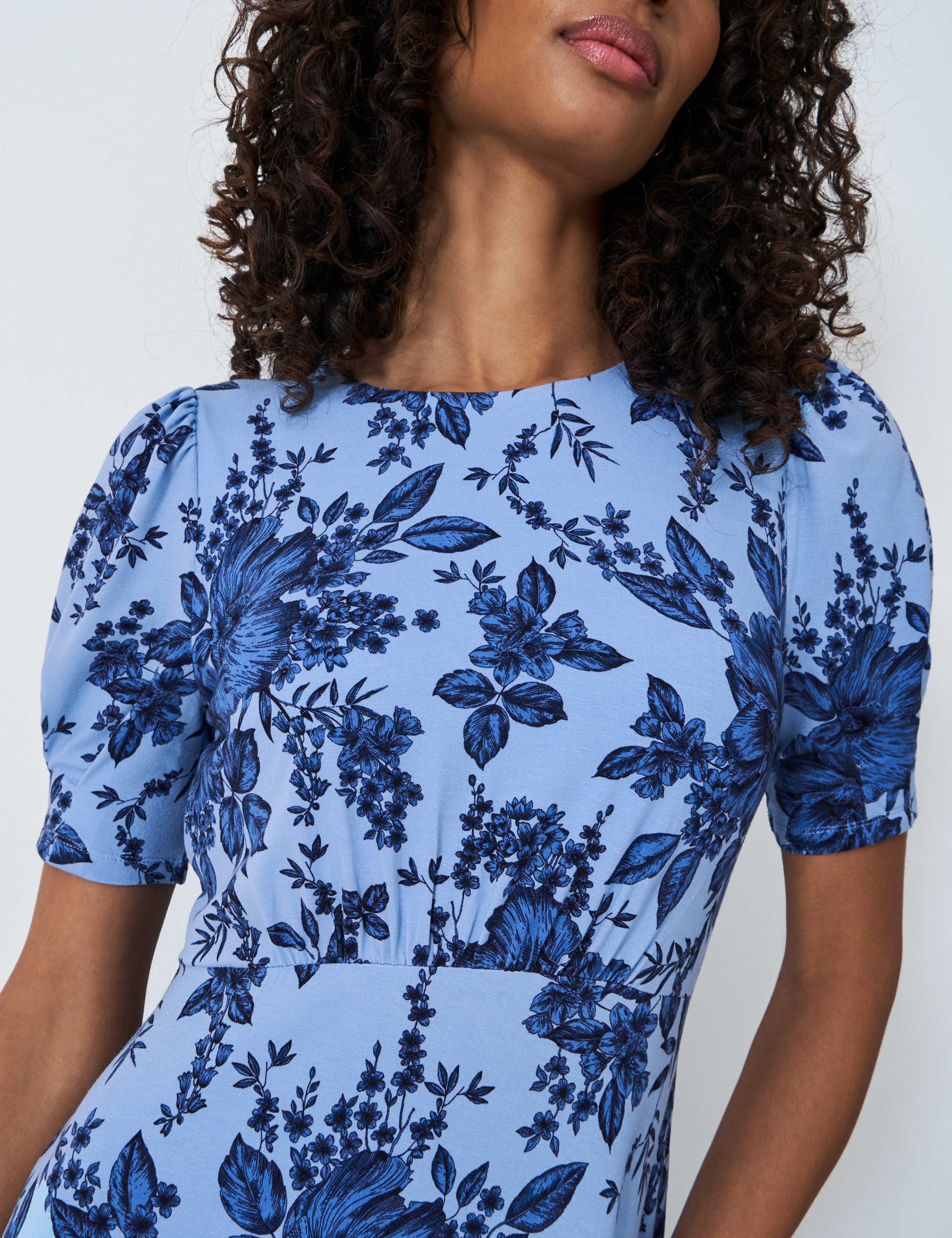 Jersey Floral Midi Tea Dress 5 of 5