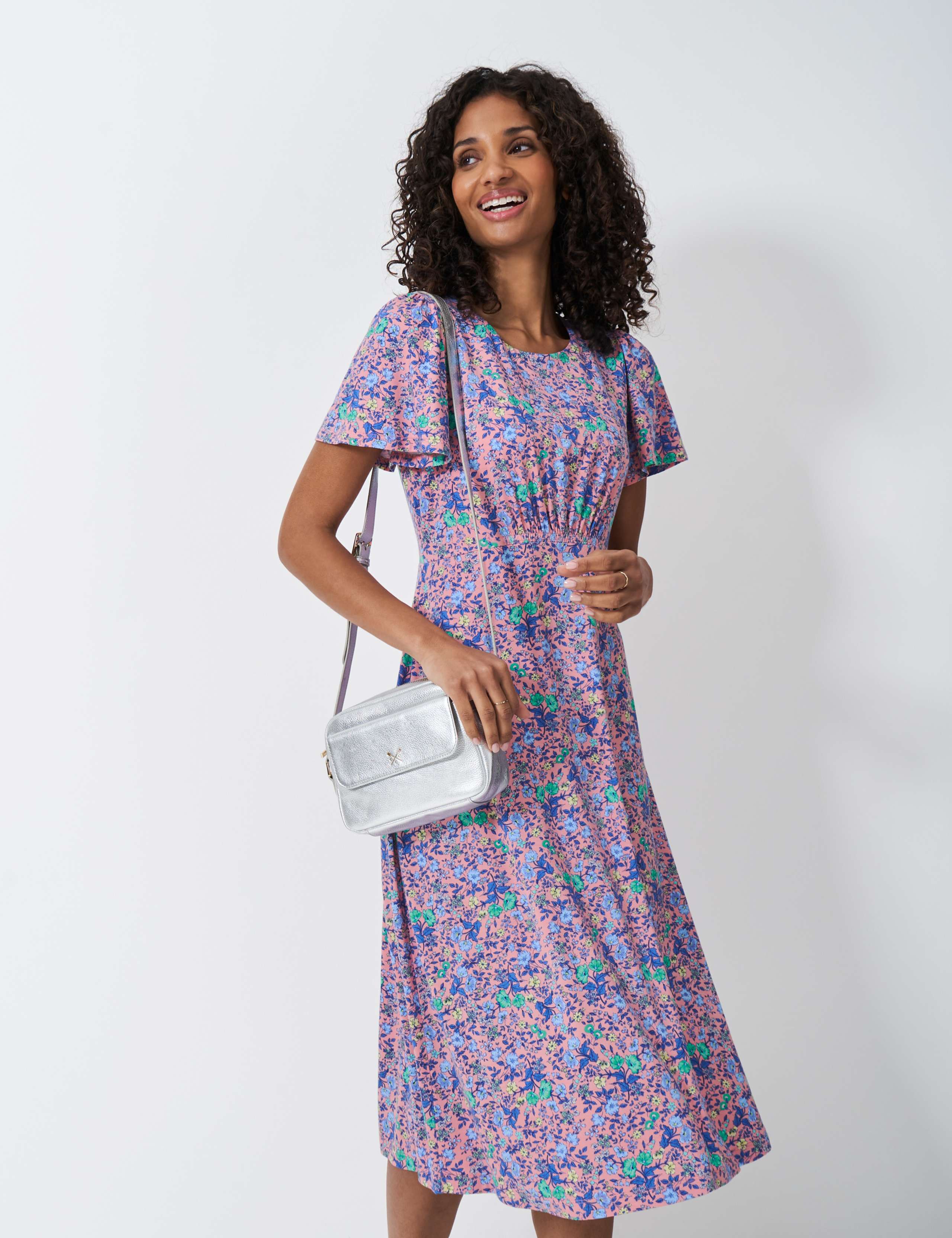 Jersey Floral Knee Length Tea Dress 5 of 5