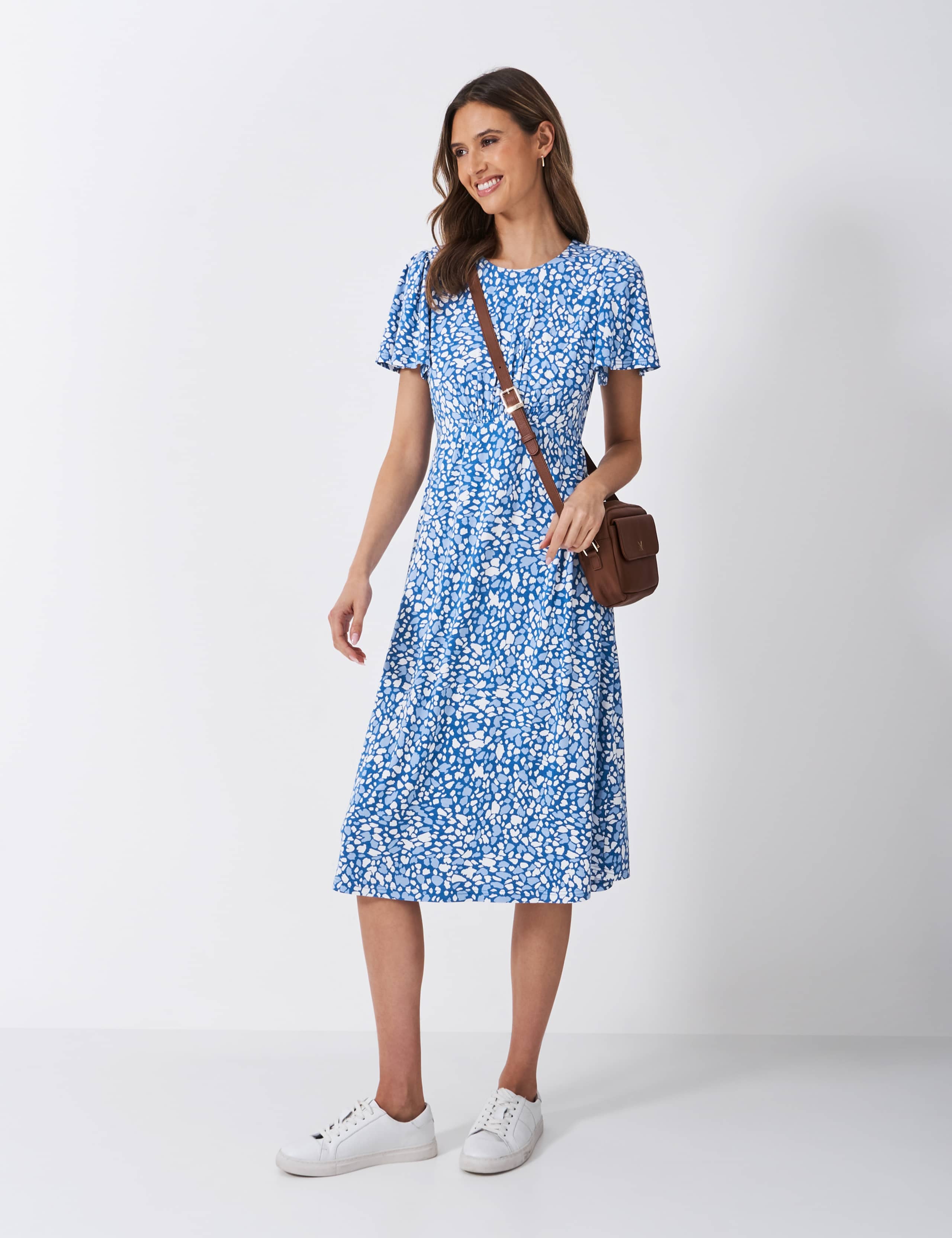 Jersey Floral Knee Length Tea Dress 3 of 5