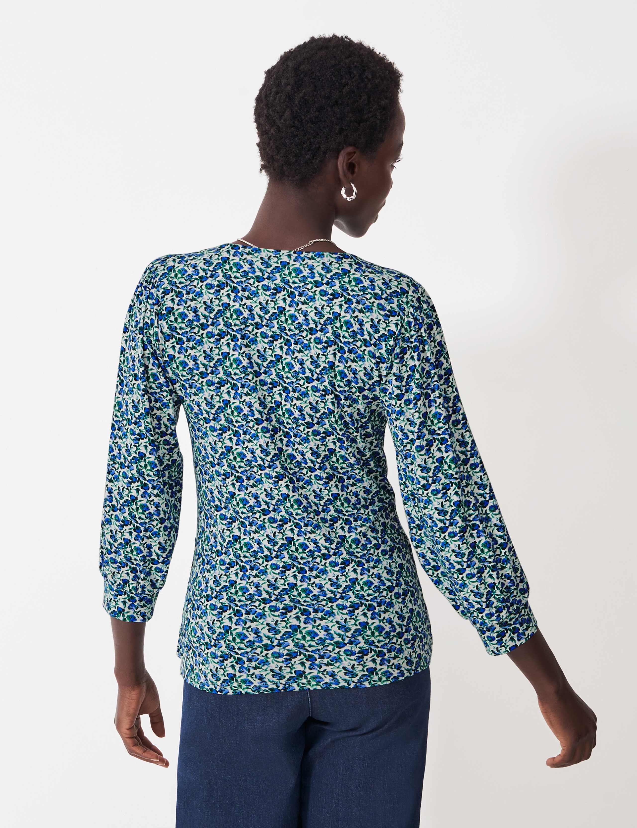 Floral V-Neck Wrap Top 4 of 5