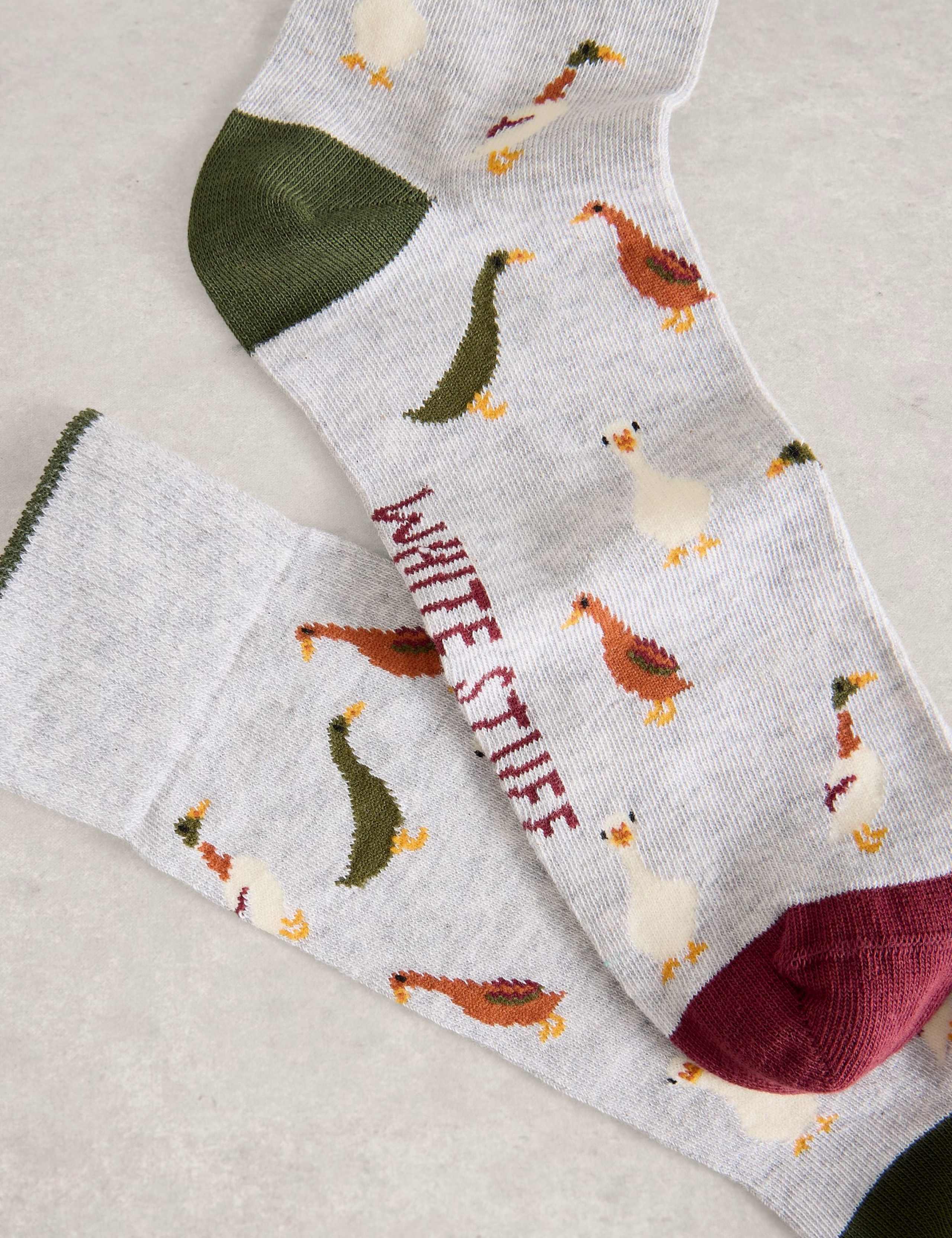 Cotton Rich Duck Ankle High Socks 2 of 2