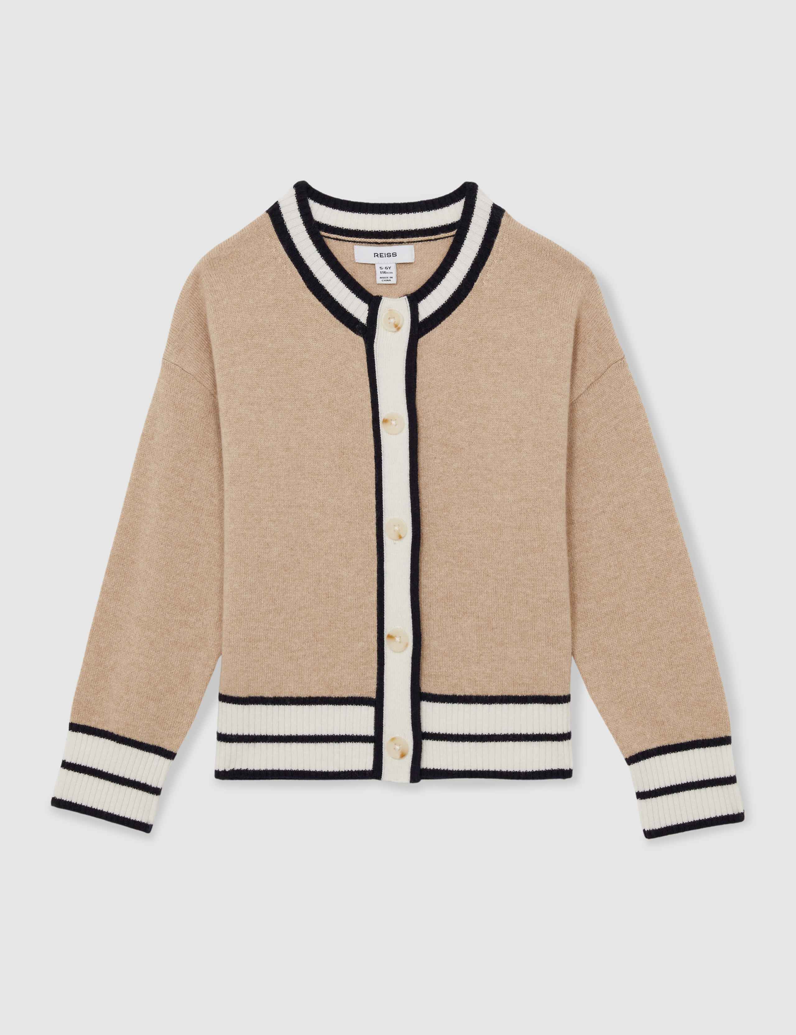 Merino Wool Blend Knitted Cardigan (4-14 Yrs) 2 of 4