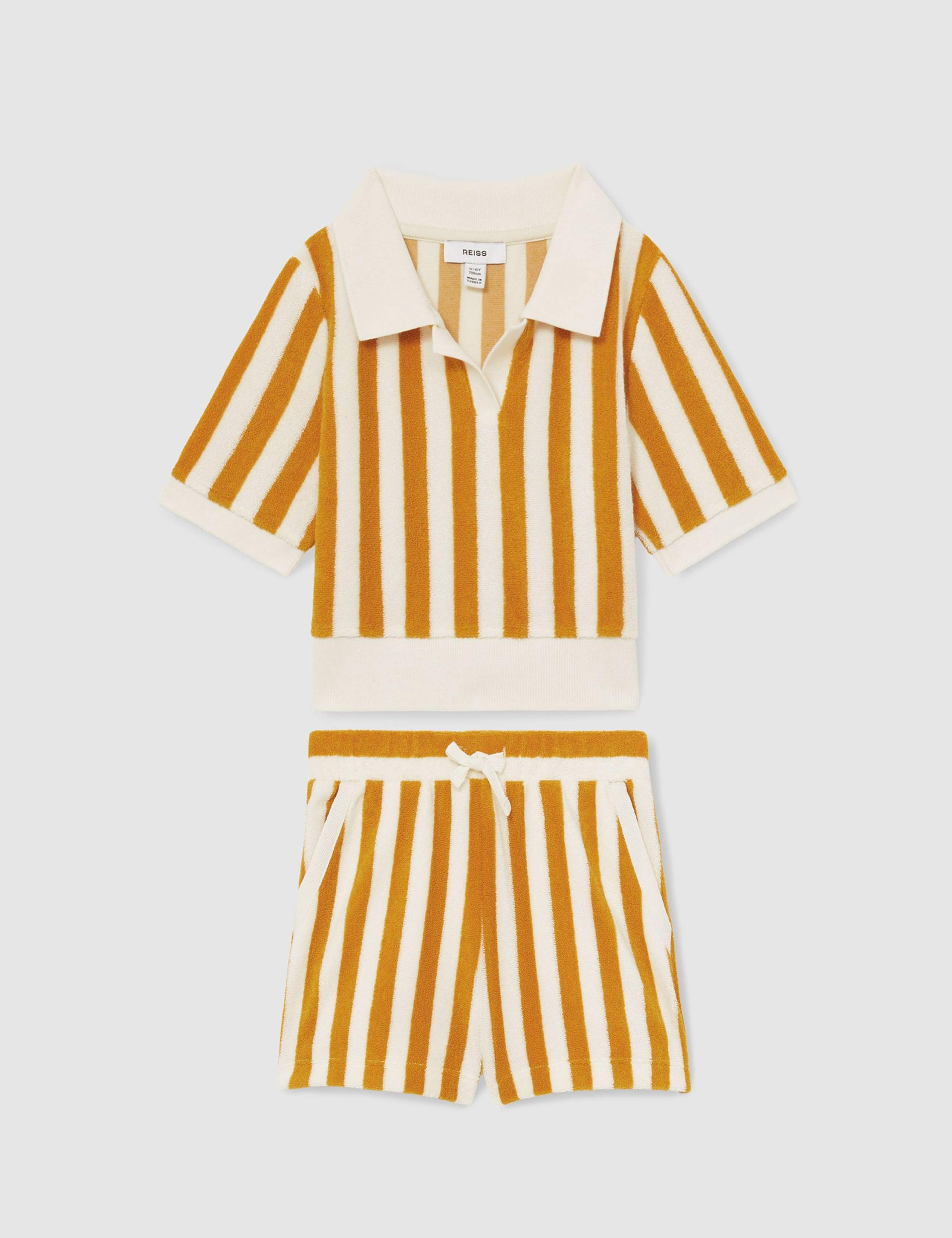 2pc Cotton Blend Striped Top & Shorts Outfit (4-14 Yrs) 2 of 4