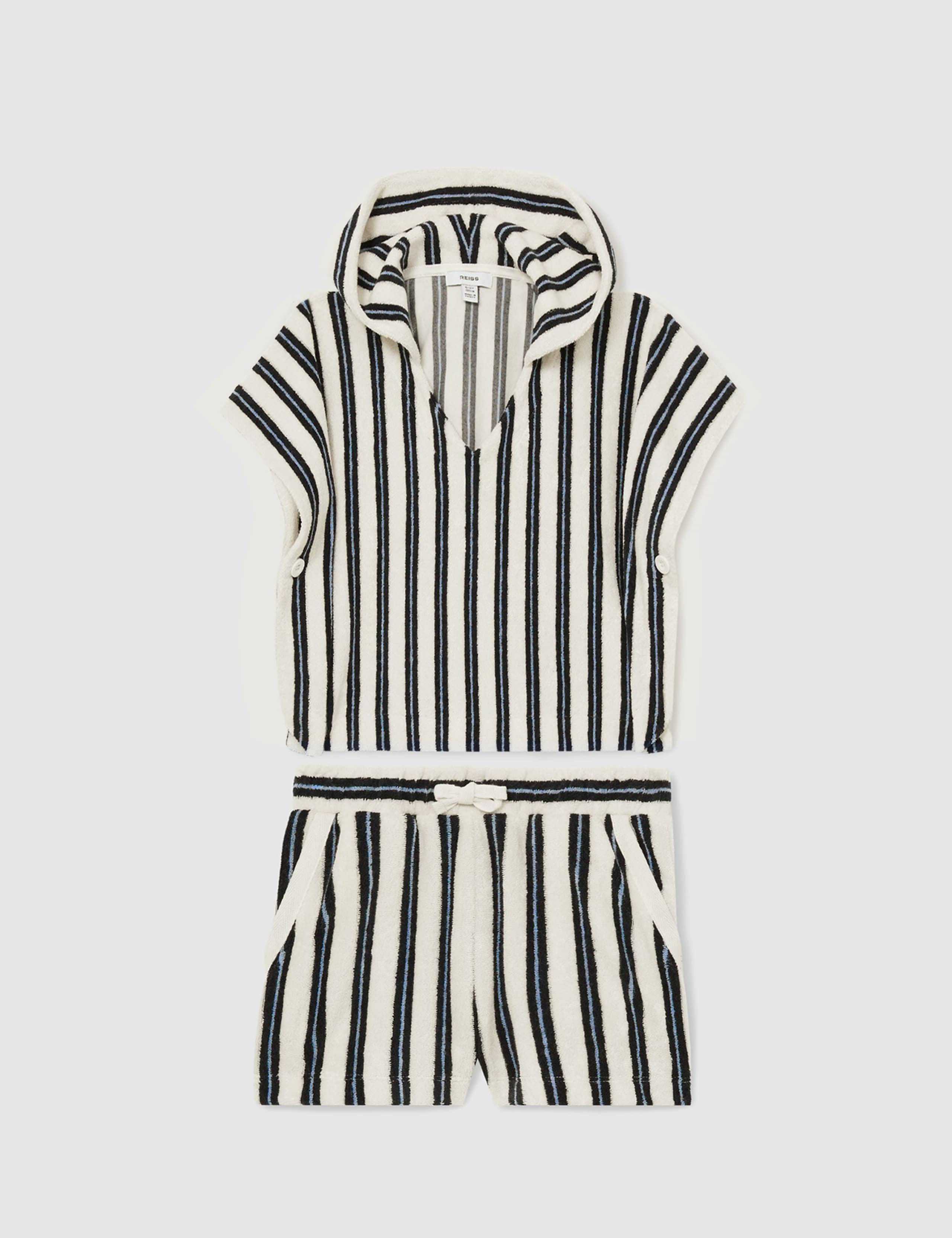 2pc Cotton Blend Striped Top & Shorts Outfit (4-14 Yrs) 2 of 5