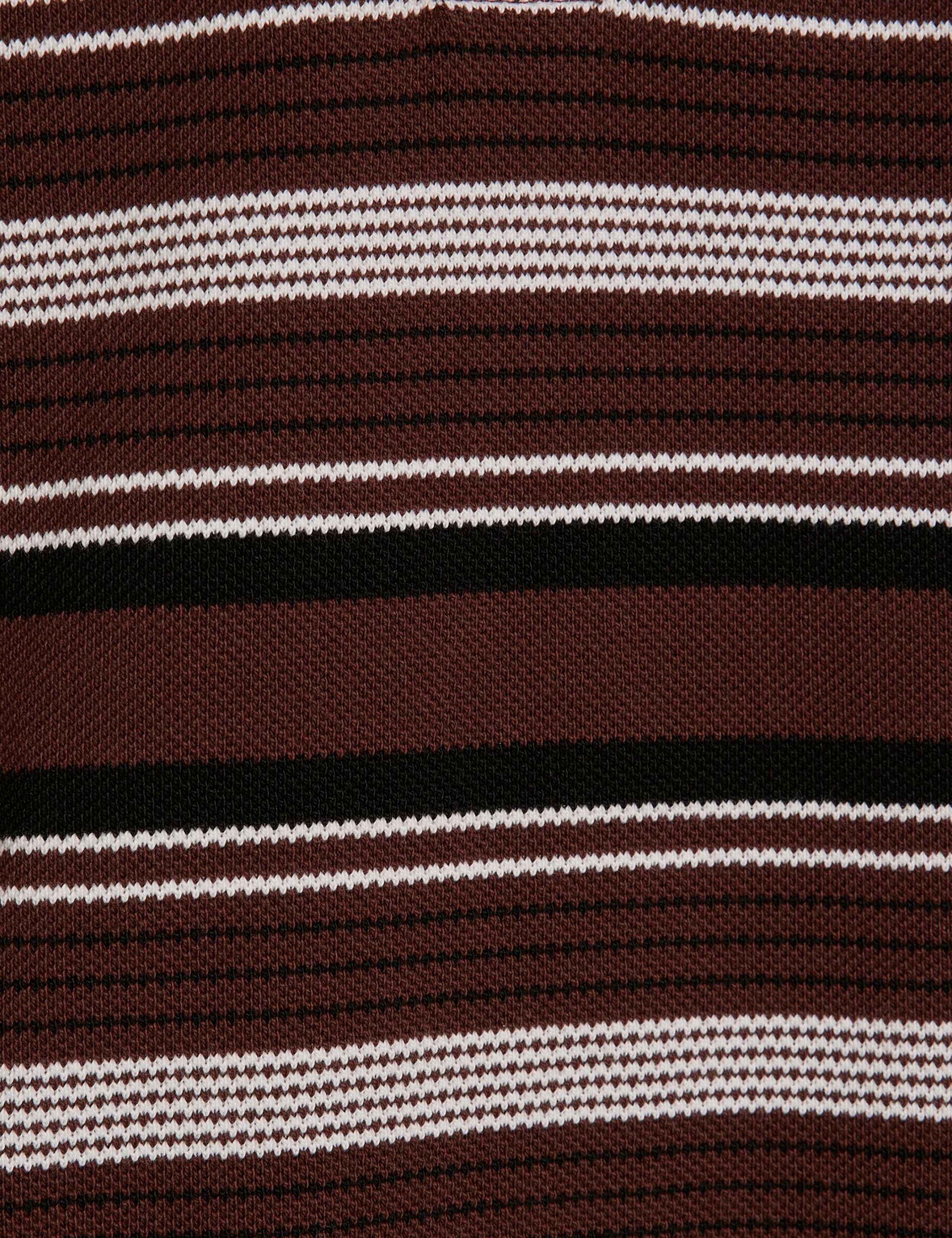 Oversized Pure Cotton Striped Long Sleeve Polo Shirt 6 of 6