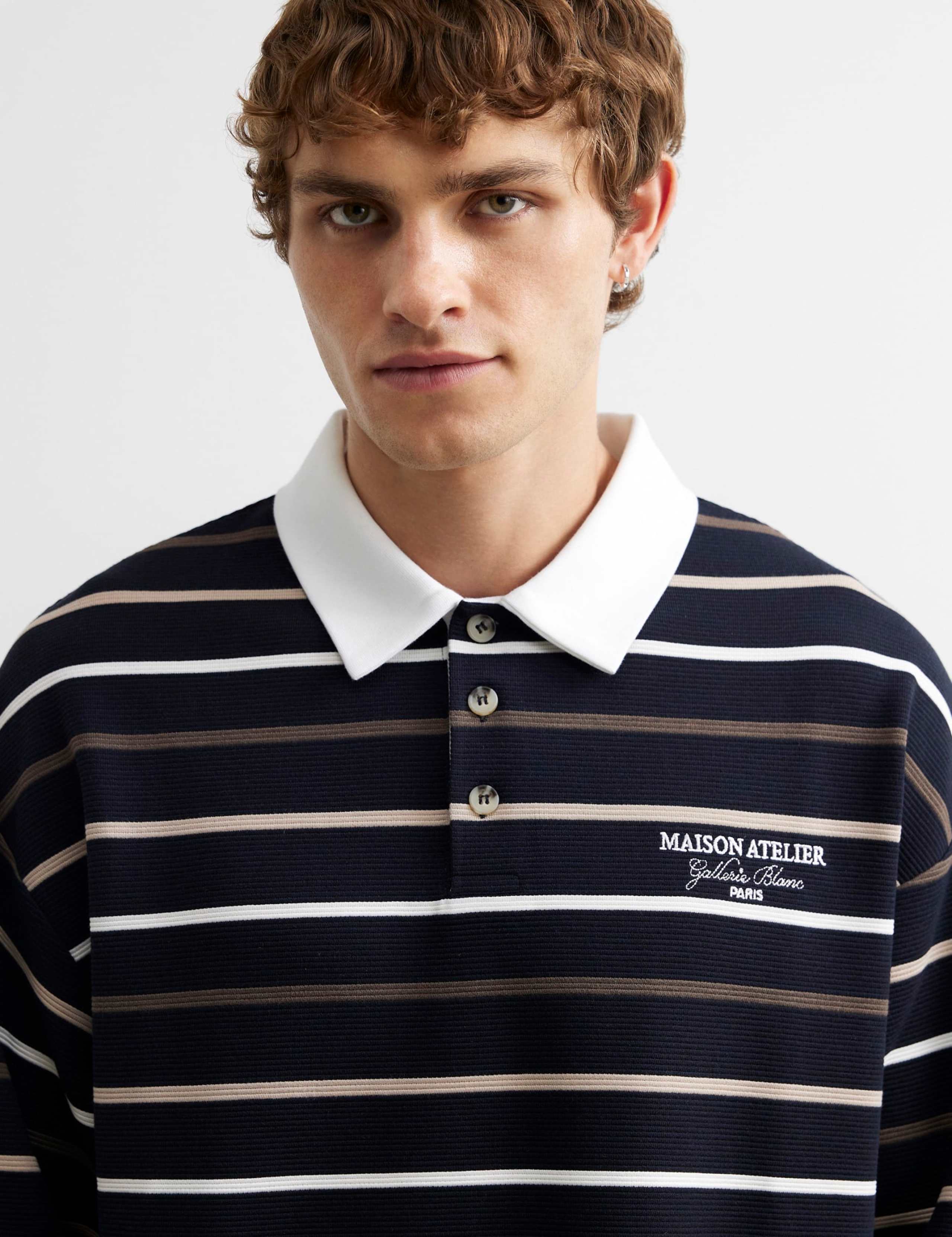 Pure Cotton Striped Long Sleeve Rugby Shirt 3 of 6