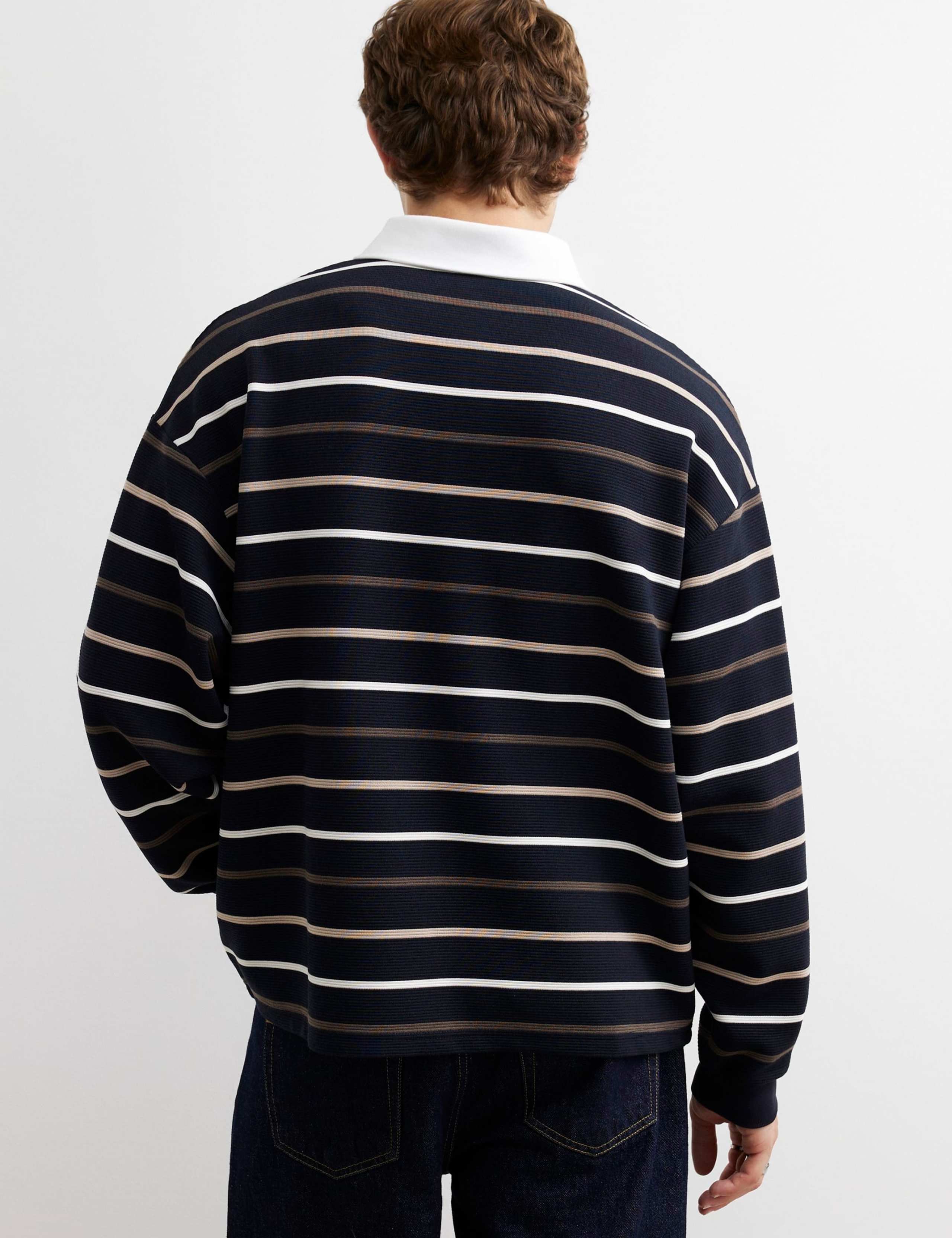 Pure Cotton Striped Long Sleeve Rugby Shirt 4 of 6