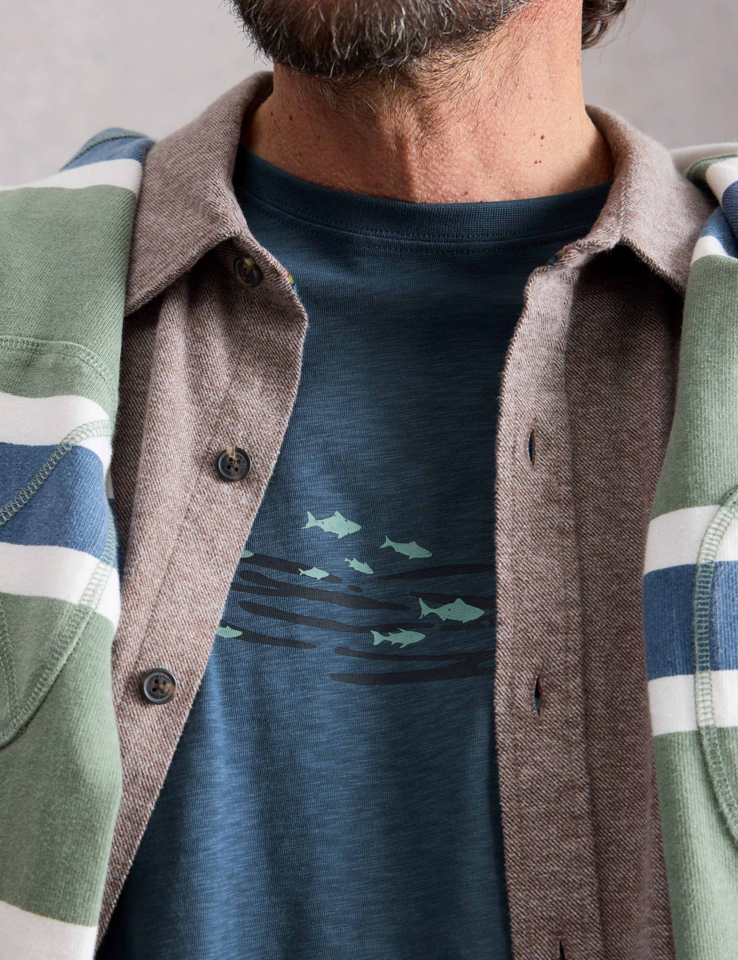 Pure Cotton Abersoch Swimming Fish T-Shirt 4 of 6
