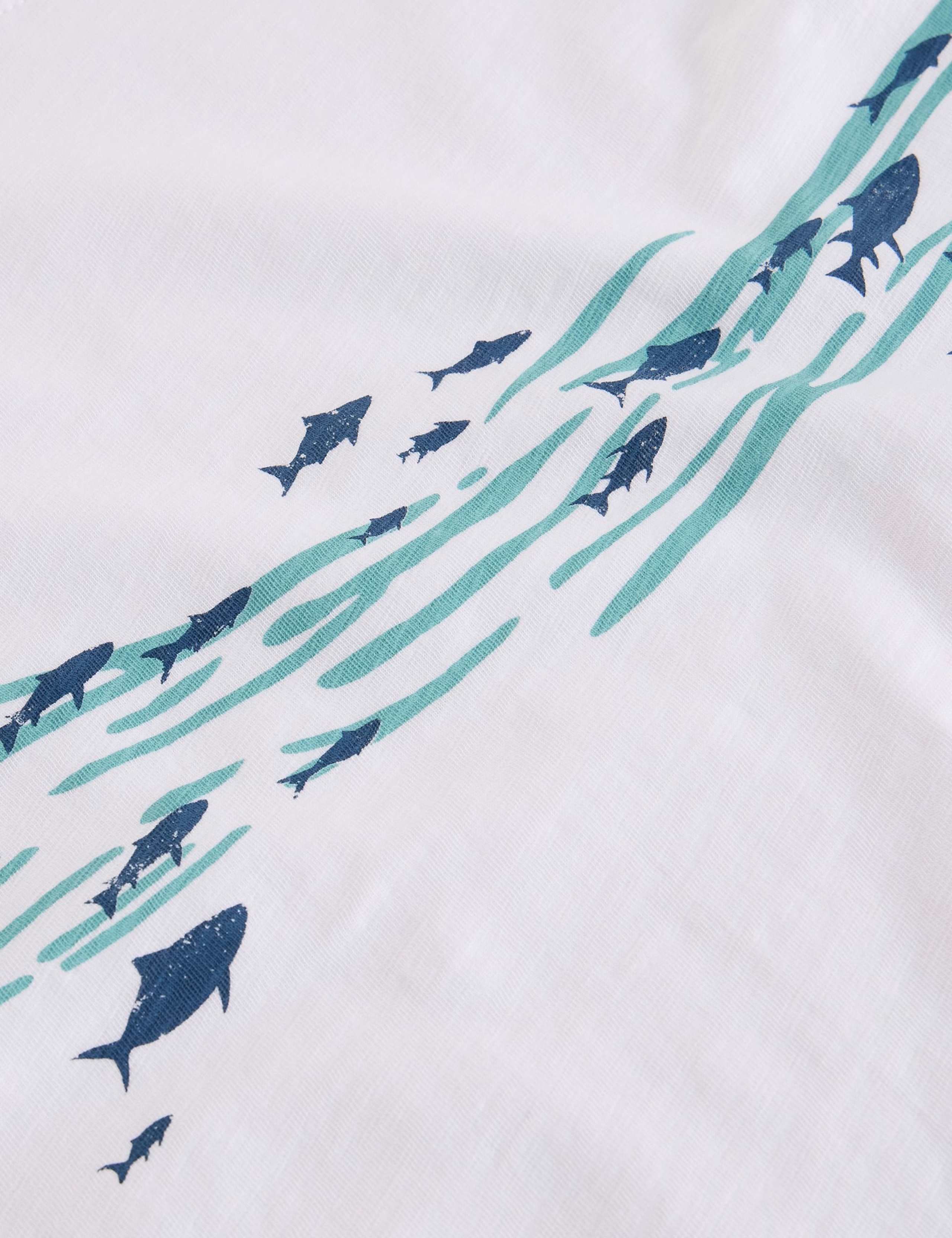 Pure Cotton Abersoch Swimming Fish T-Shirt 6 of 6