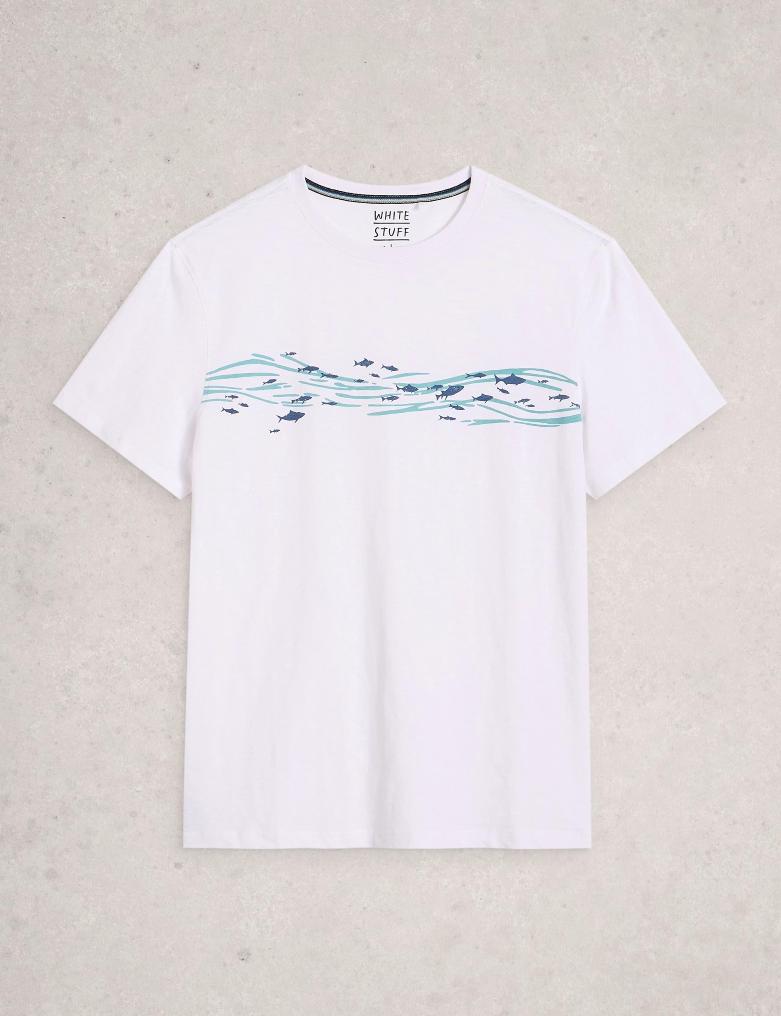 Pure Cotton Abersoch Swimming Fish T-Shirt 2 of 6
