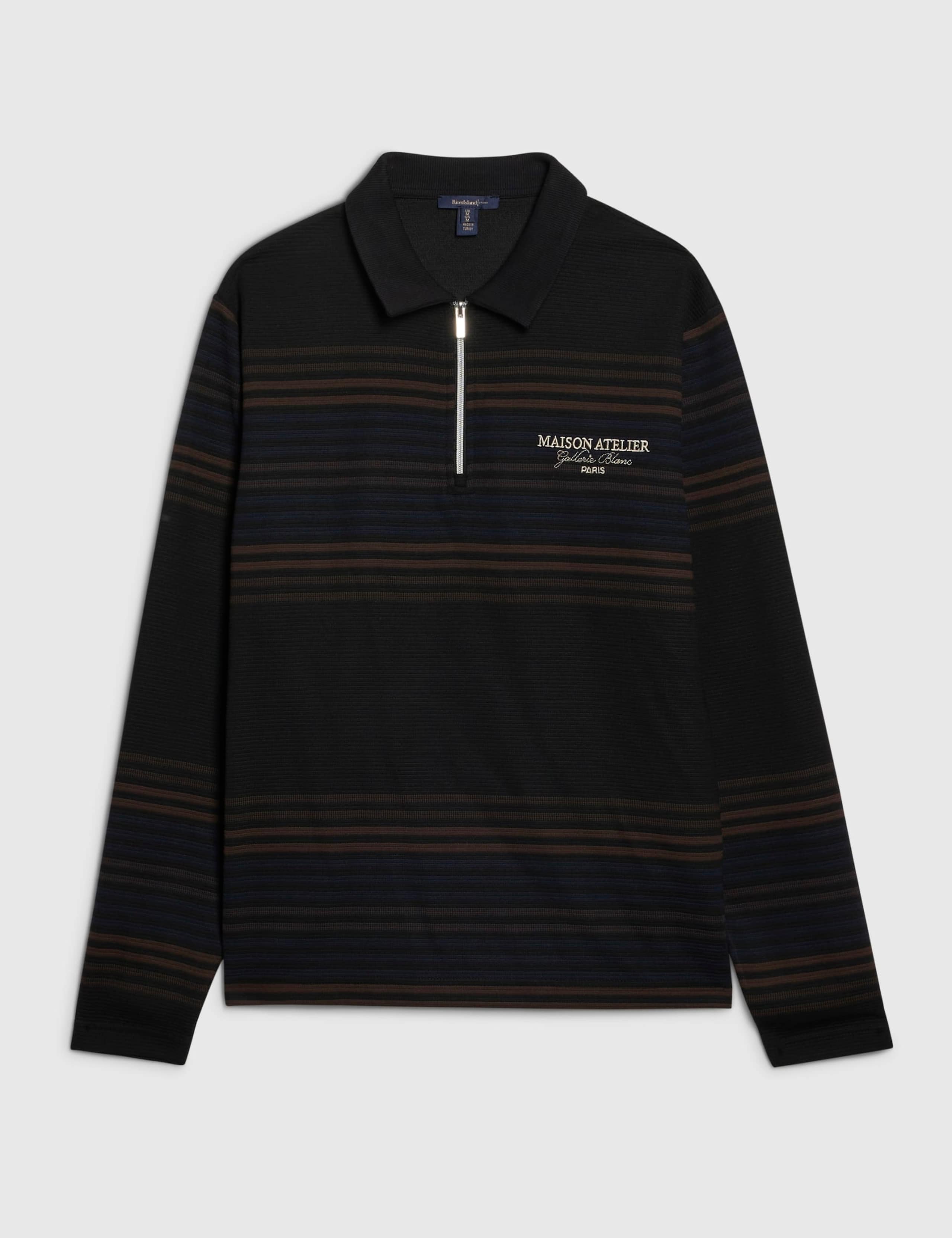 Slim Fit Pure Cotton Striped Long Sleeve Polo Shirt 6 of 6