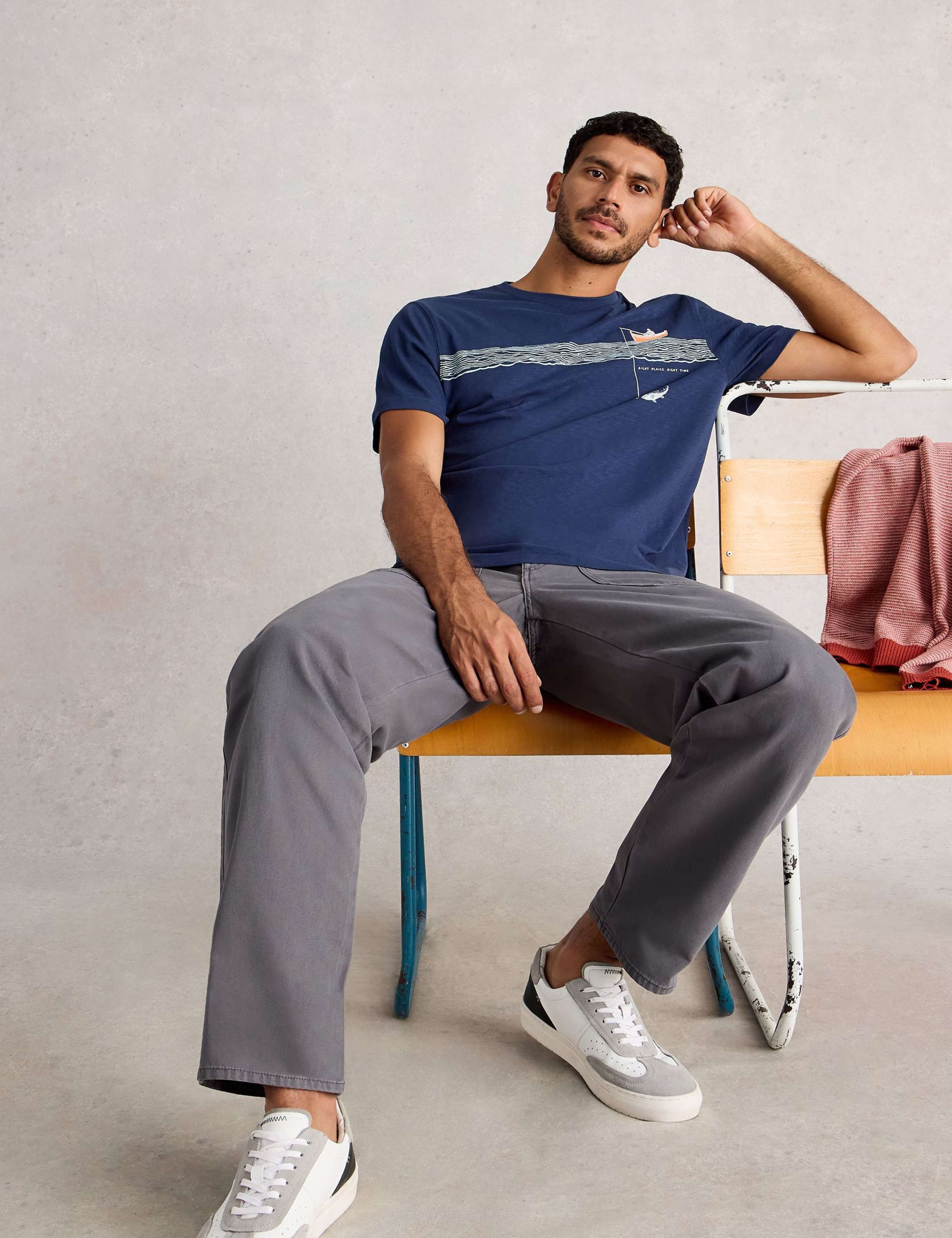 Pure Cotton Fishing Graphic T-Shirt 6 of 6