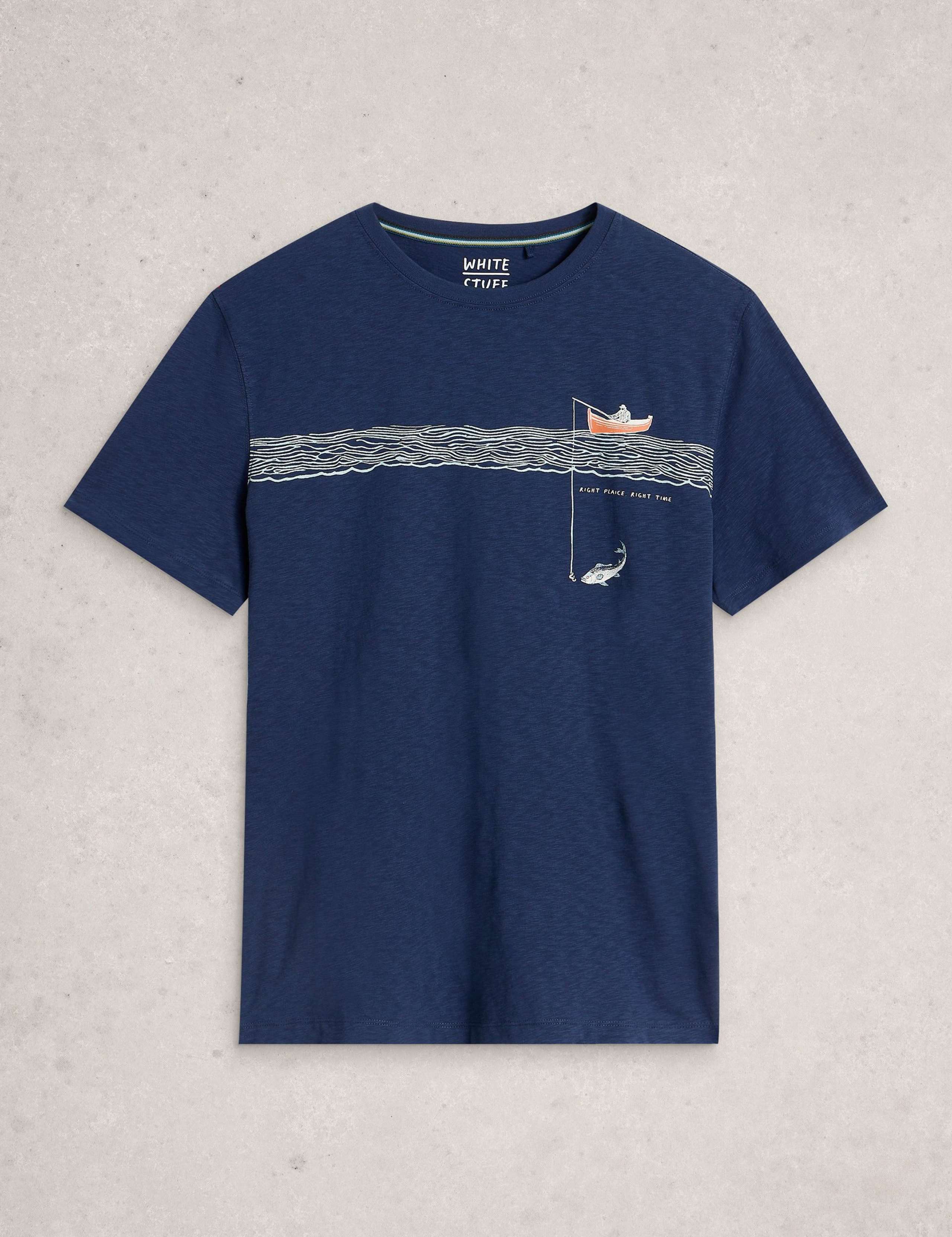 Pure Cotton Fishing Graphic T-Shirt 2 of 6