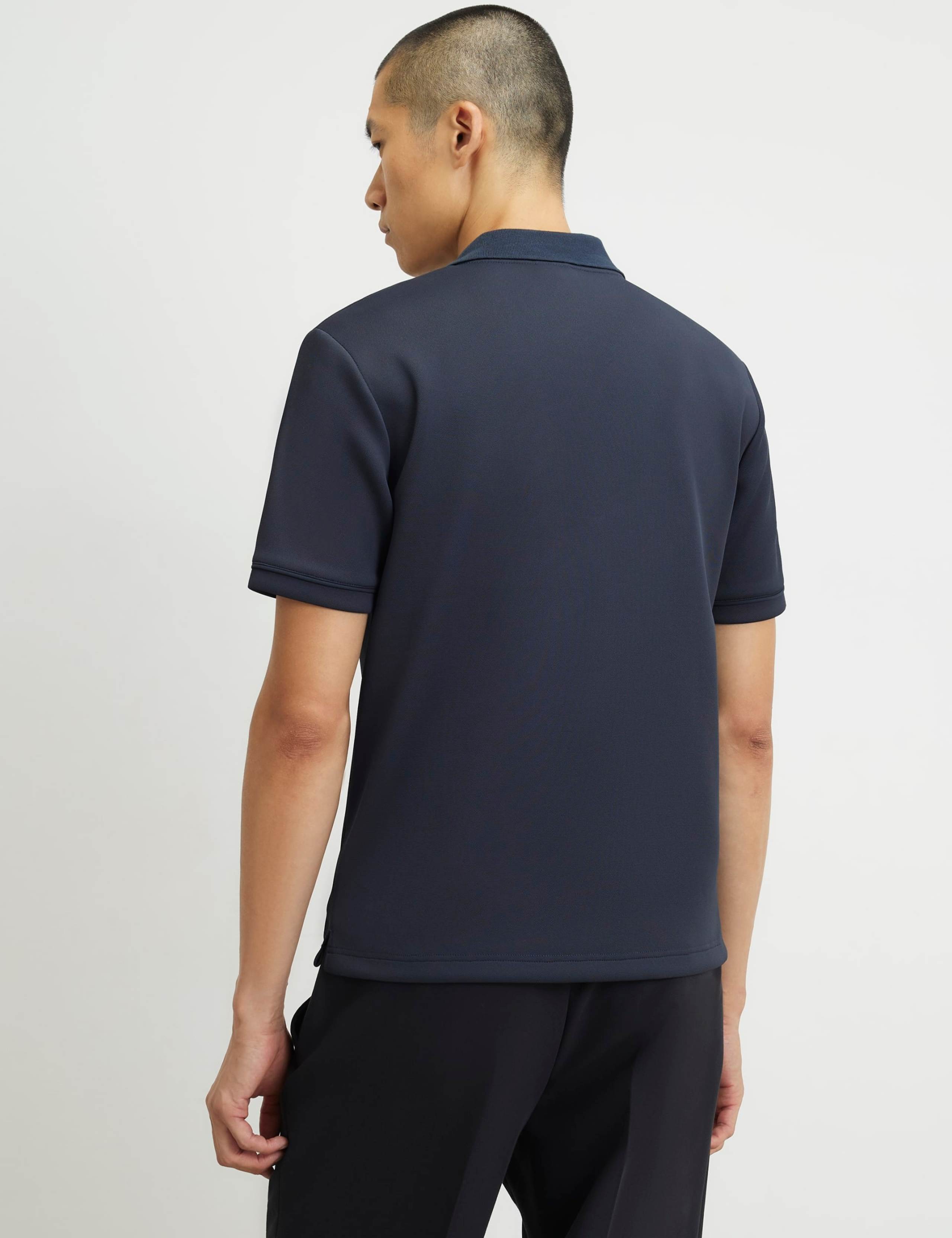 Slim Fit Printed Zip Up Short Sleeve Polo Shirt 3 of 6